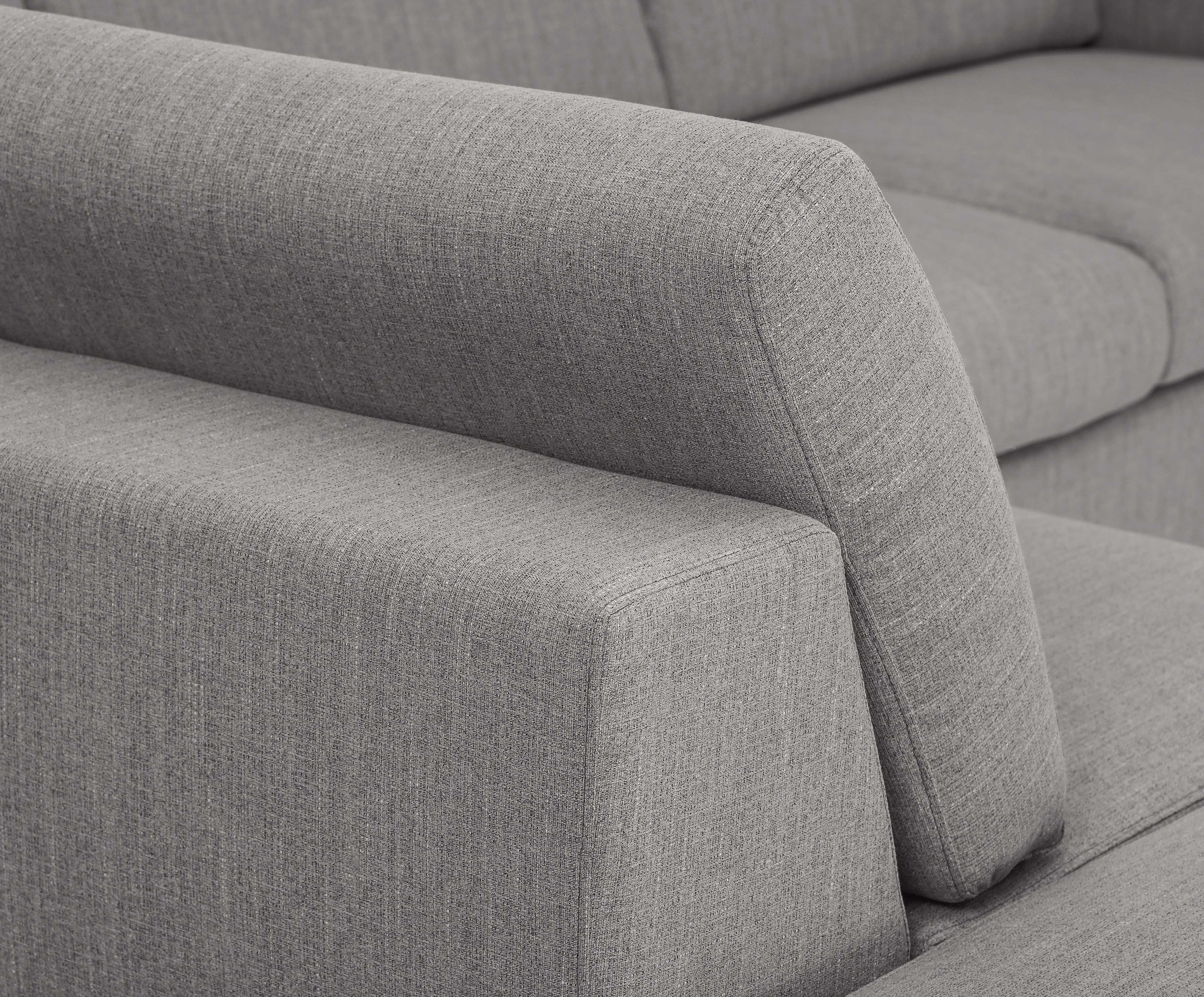Ecksofa Novato mit Dauerschlaffunktion Textil Grau
