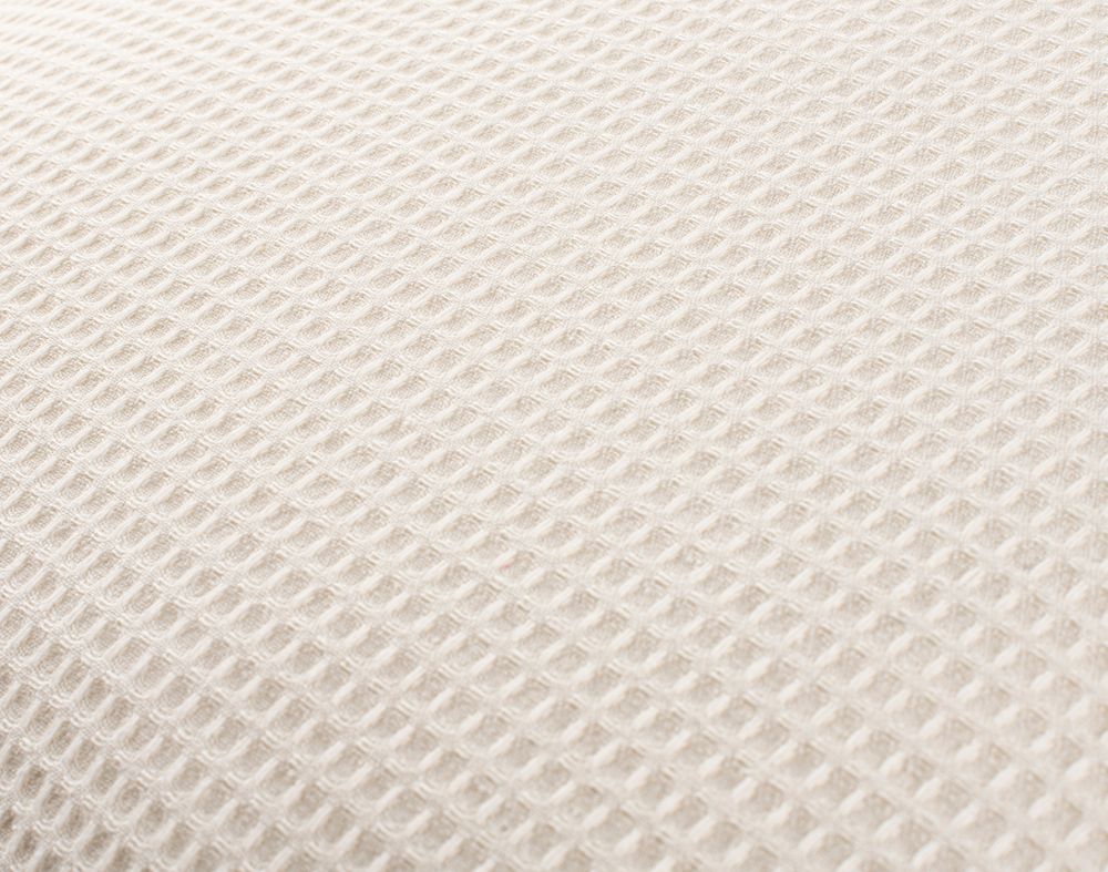 2x Kissenhülle aus Waffelpiqué 100% Baumwolle Creme
