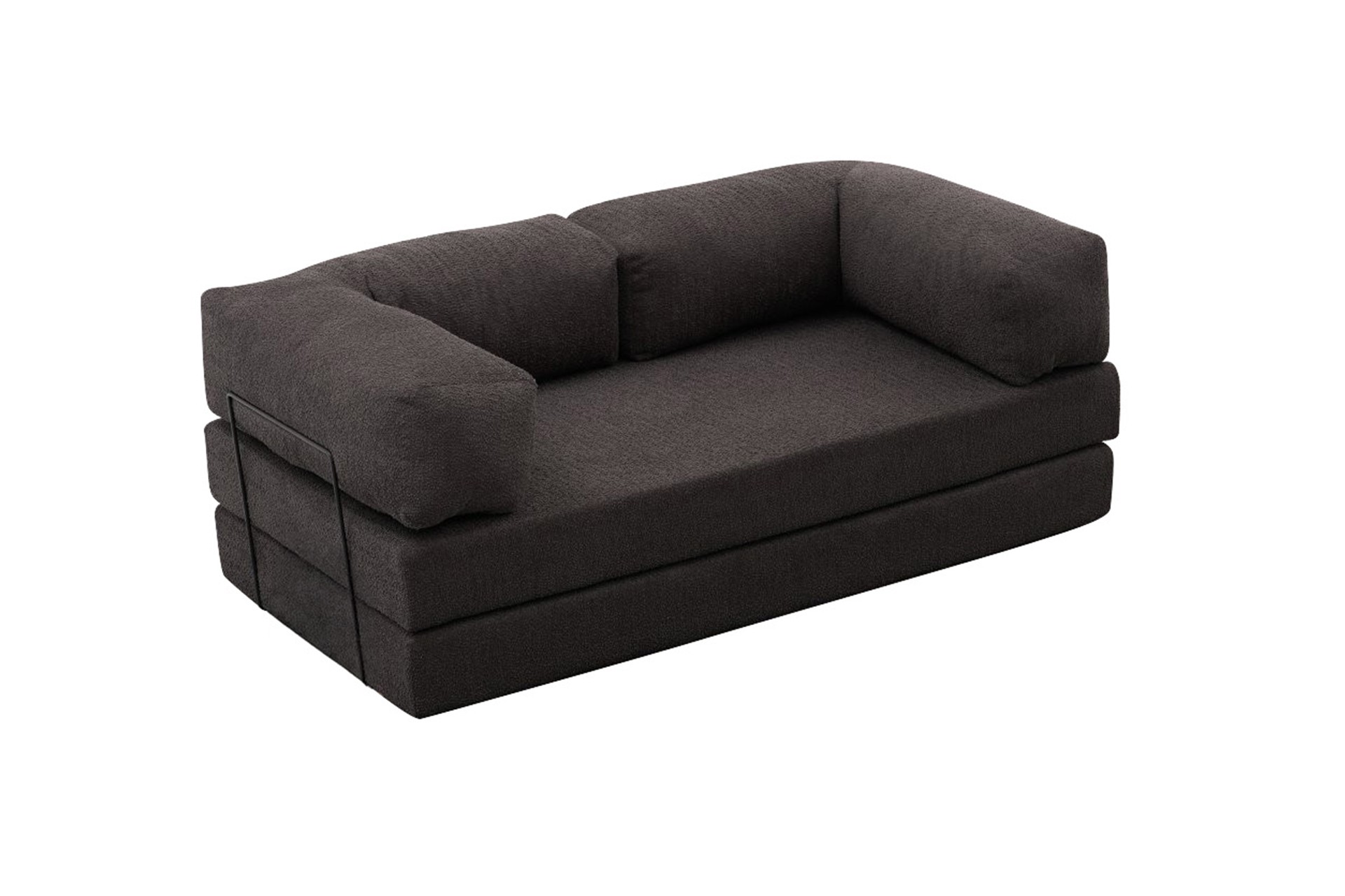 Comfort Schlafsofa 2-Sitzer Anthrazit