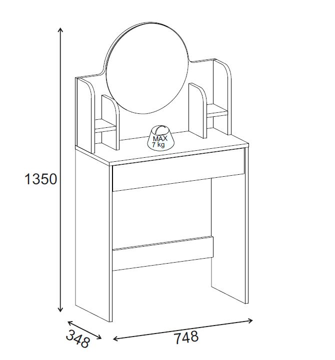 Idis Dressing Table White