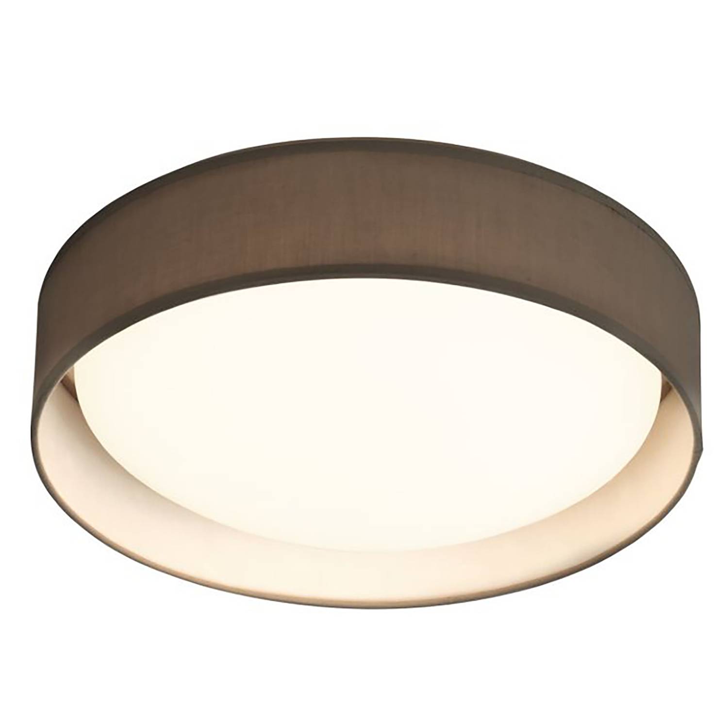 Gianna LED ceiling light 1-light mixed fabric steel brown