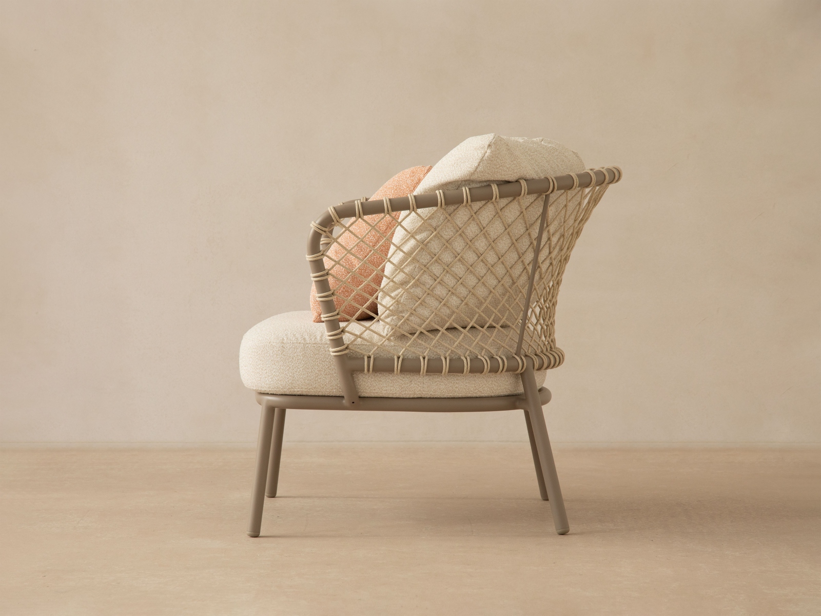 Canar Outdoor Sessel Polyester Beige 84x82x80 cm