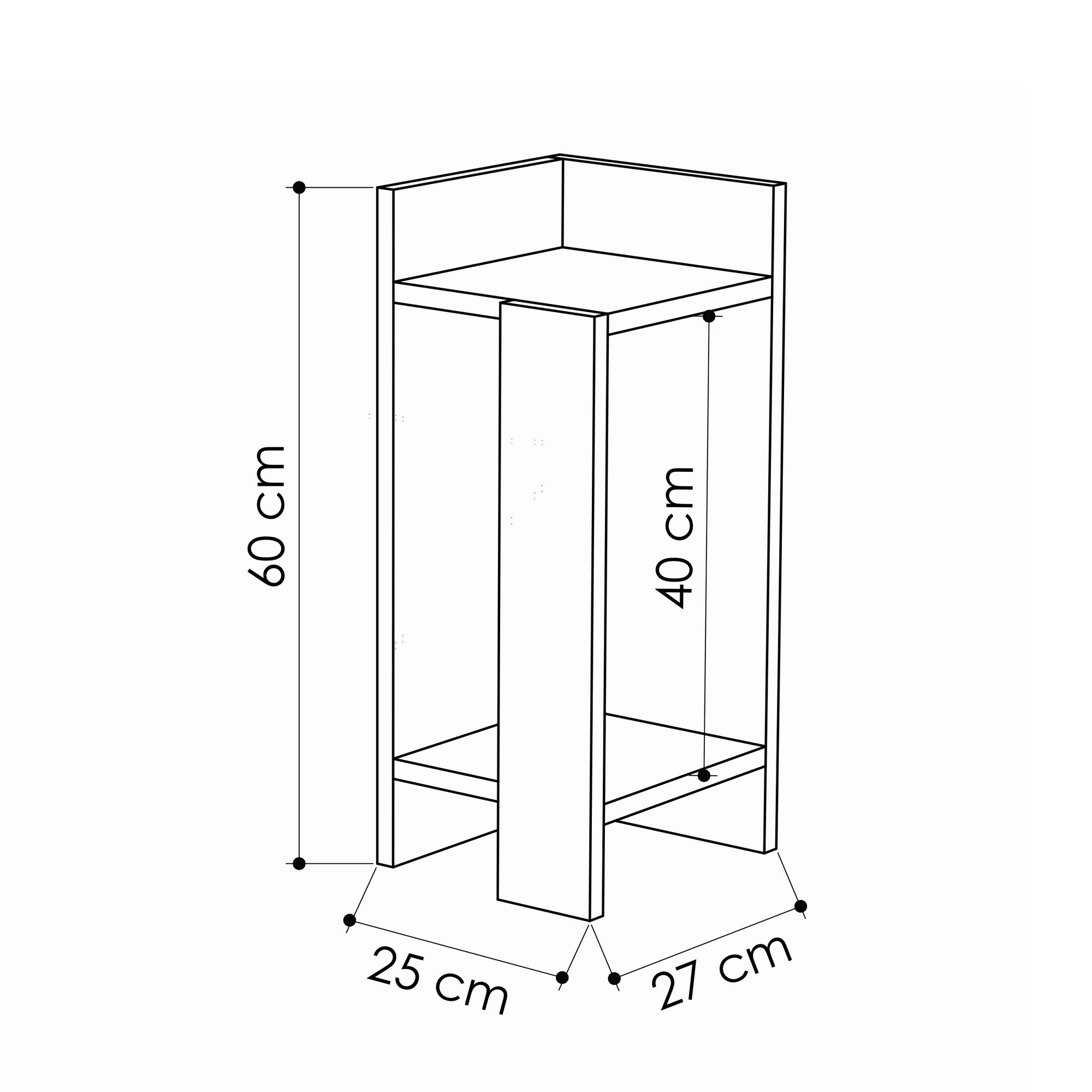 2x Elos Nachttisch Oak Anthrazit