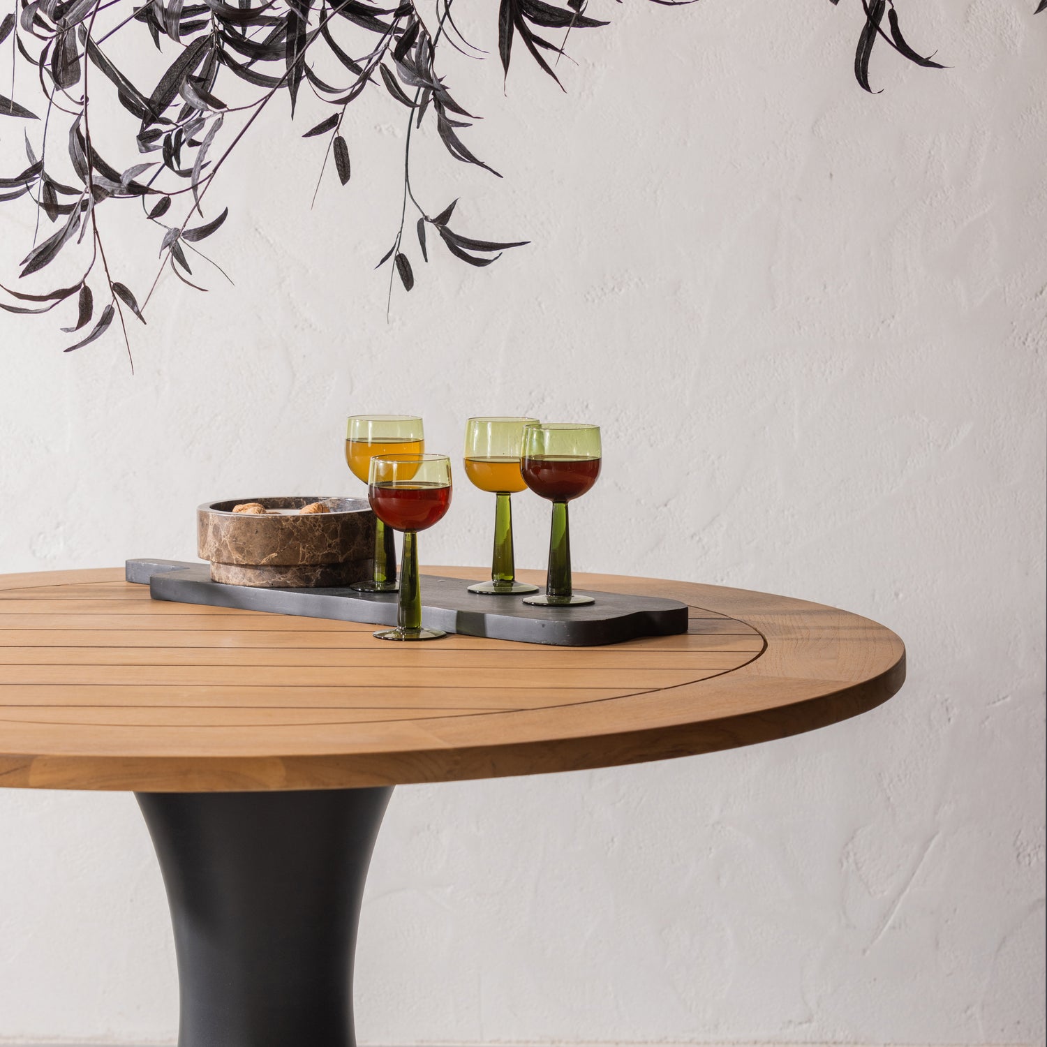 Charley Garten Esstisch Aluminium Teakholz Ø122cm