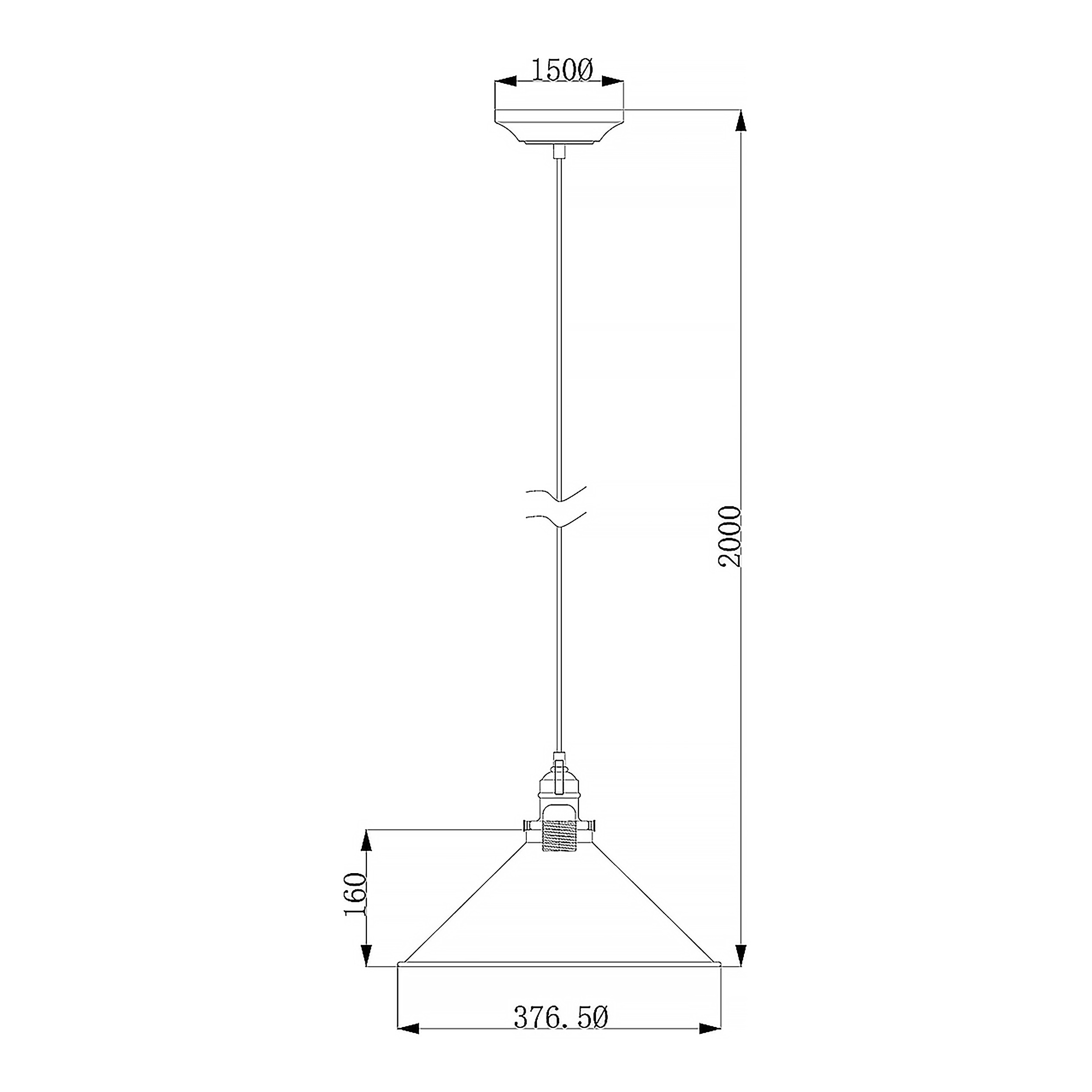 1-Flammig Provence Pendelleuchte Stahl Messing