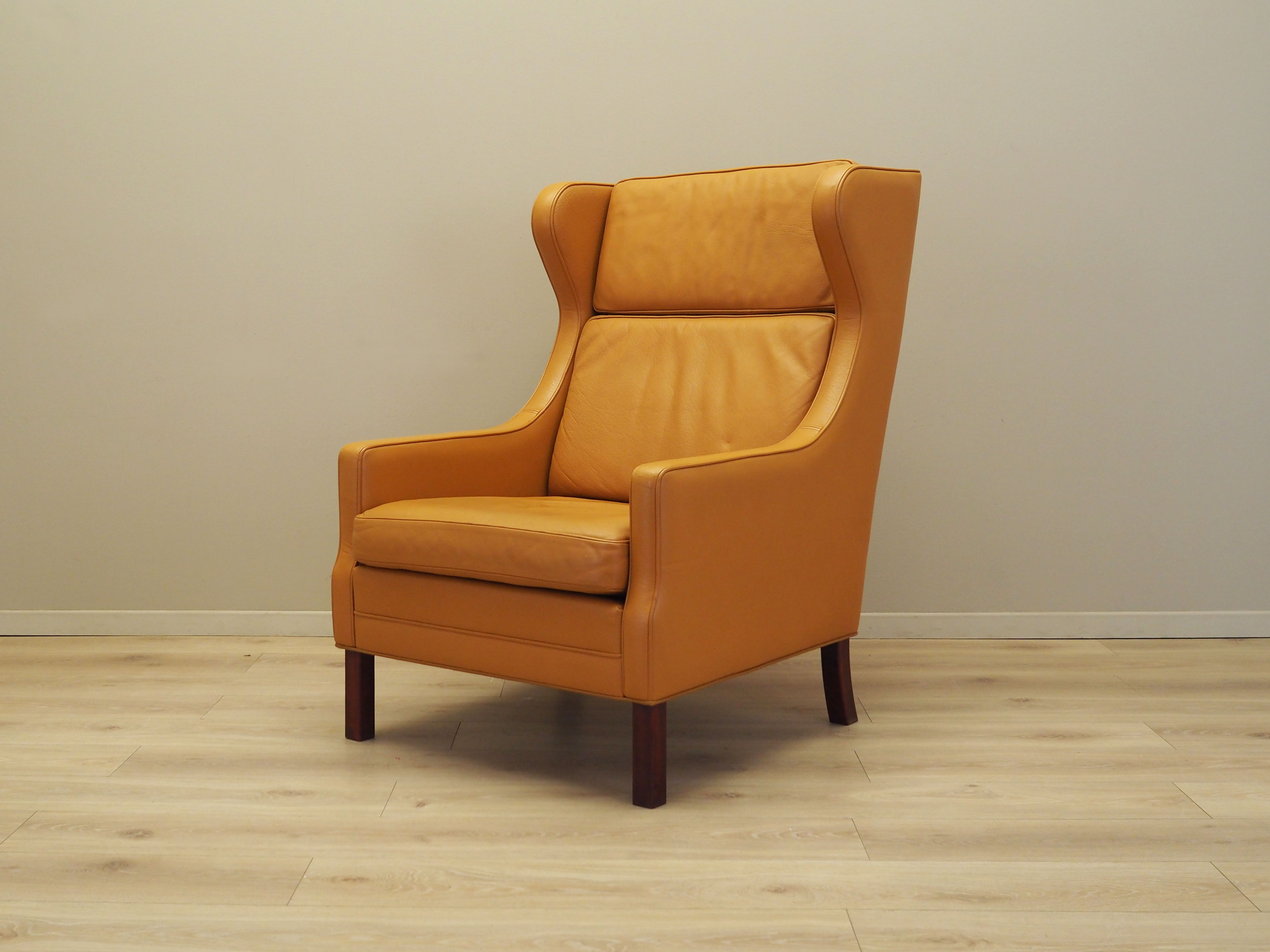 Armlehnsessel Leder Orange 1970er Jahre
