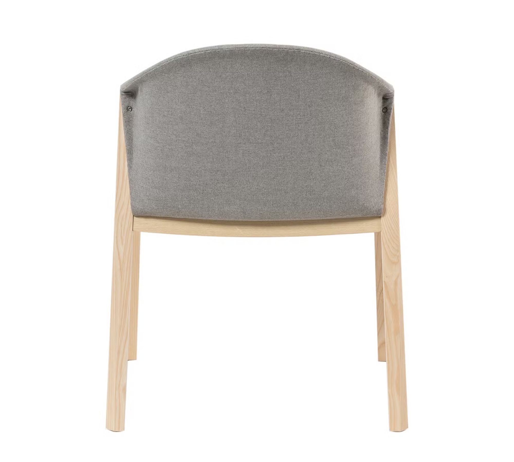 Armchair Woven Fabric Solid Ash Light Grey