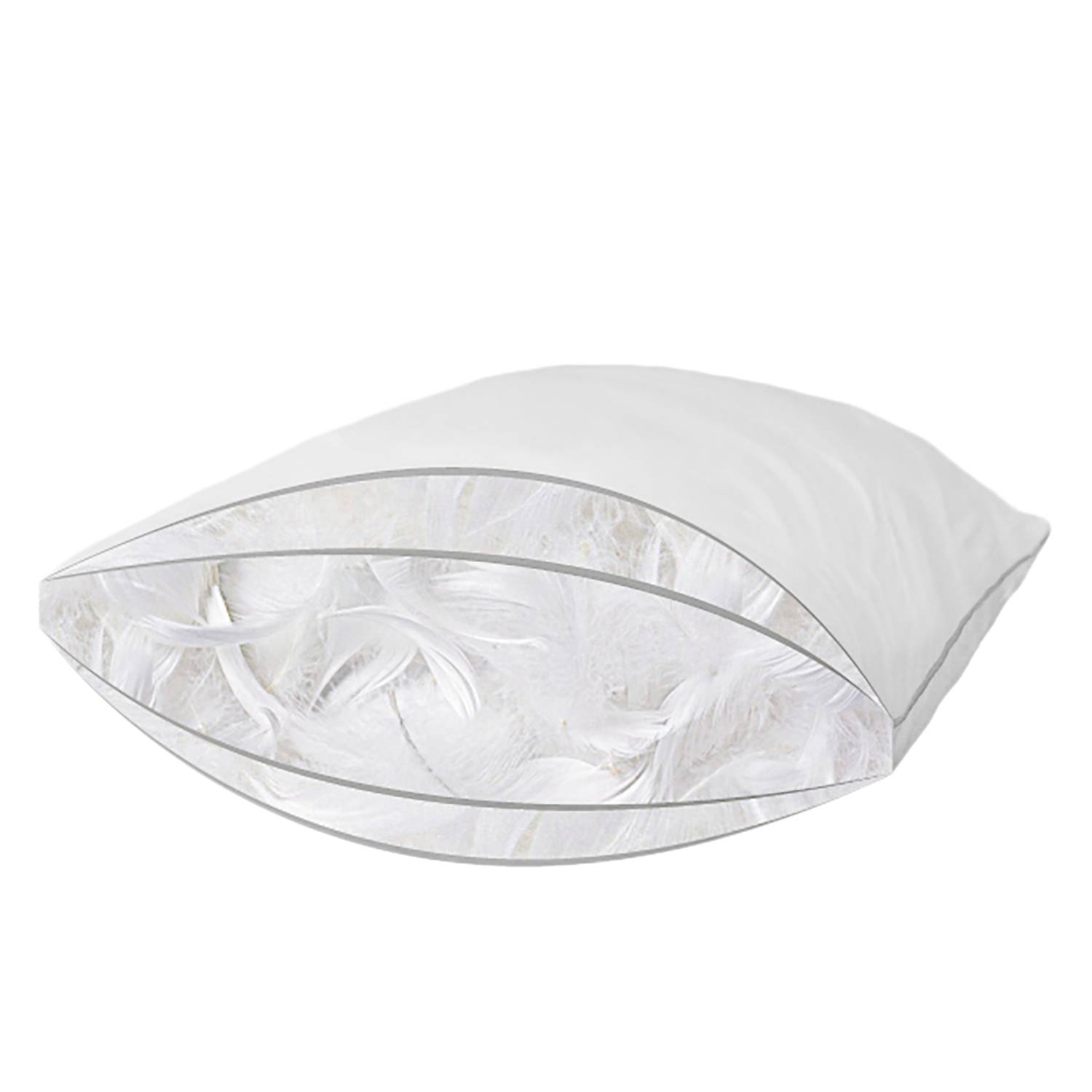 Three-chamber pillow Lola Down Feathers 80 x 80 cm