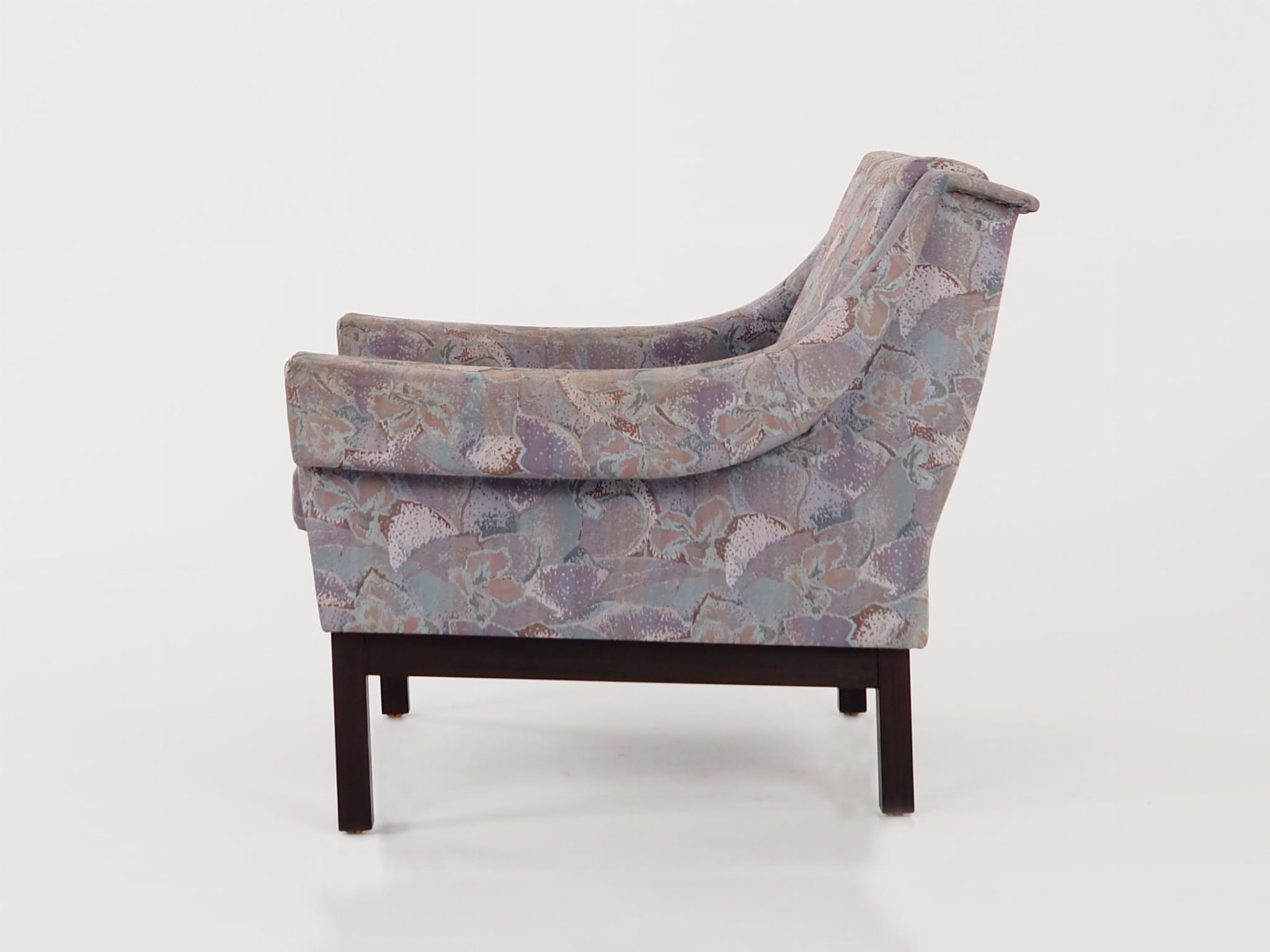 Vintage armchair beech wood textile violet 1960s