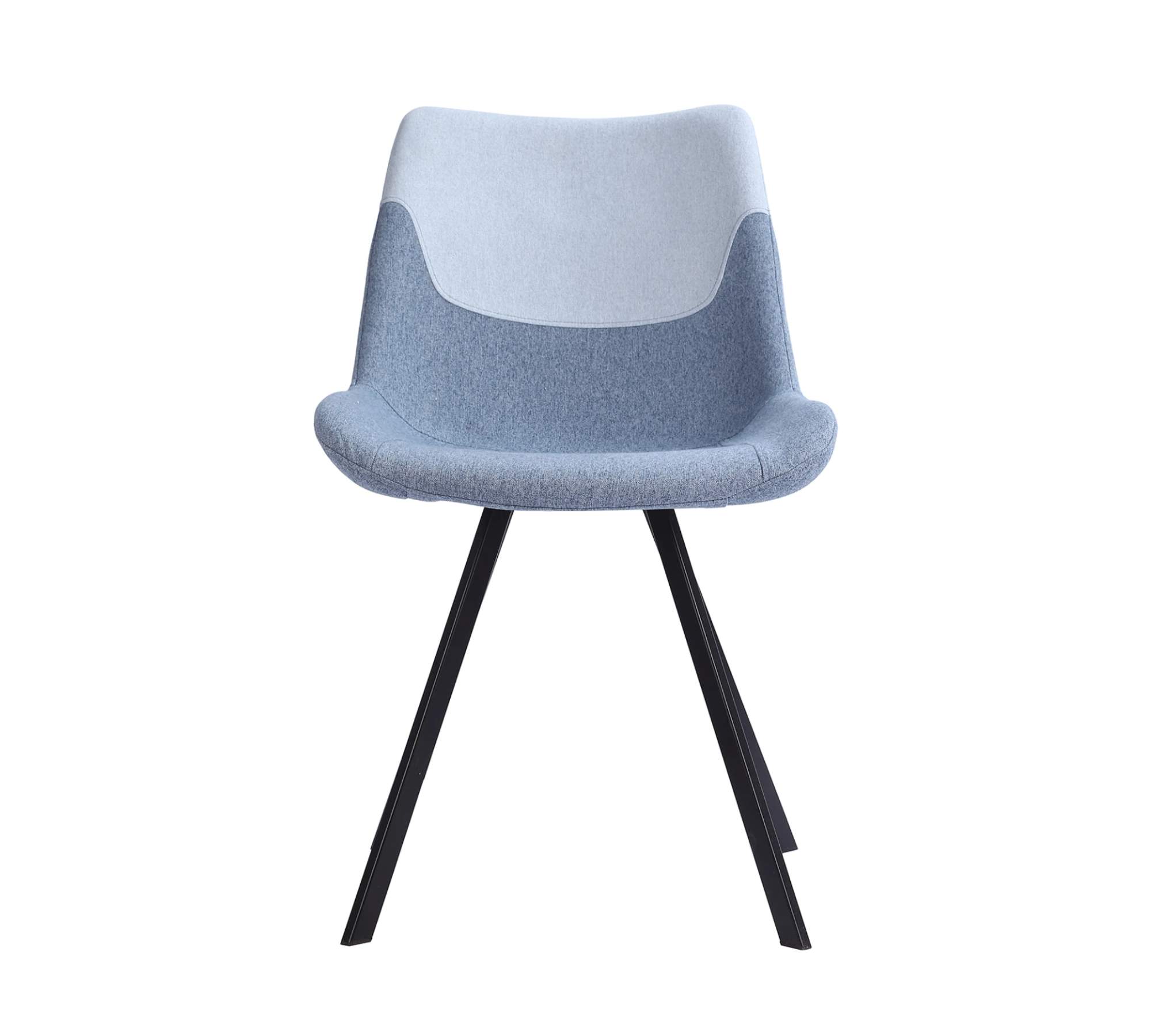 2x Esszimmerstuhl Webstoff Pastellblau