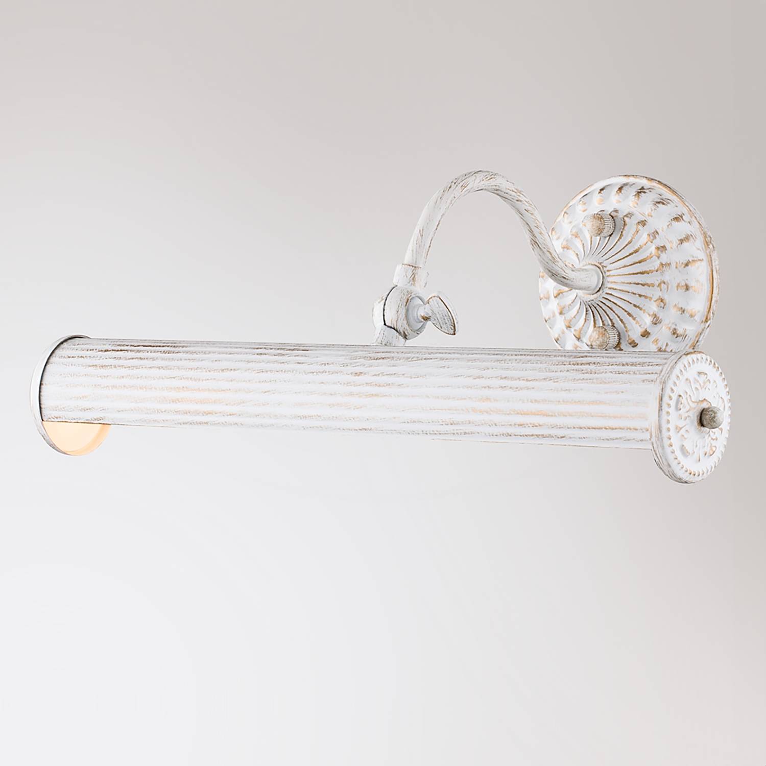 2-Flammig Renoir Wandleuchte Mischmetall Weiß
