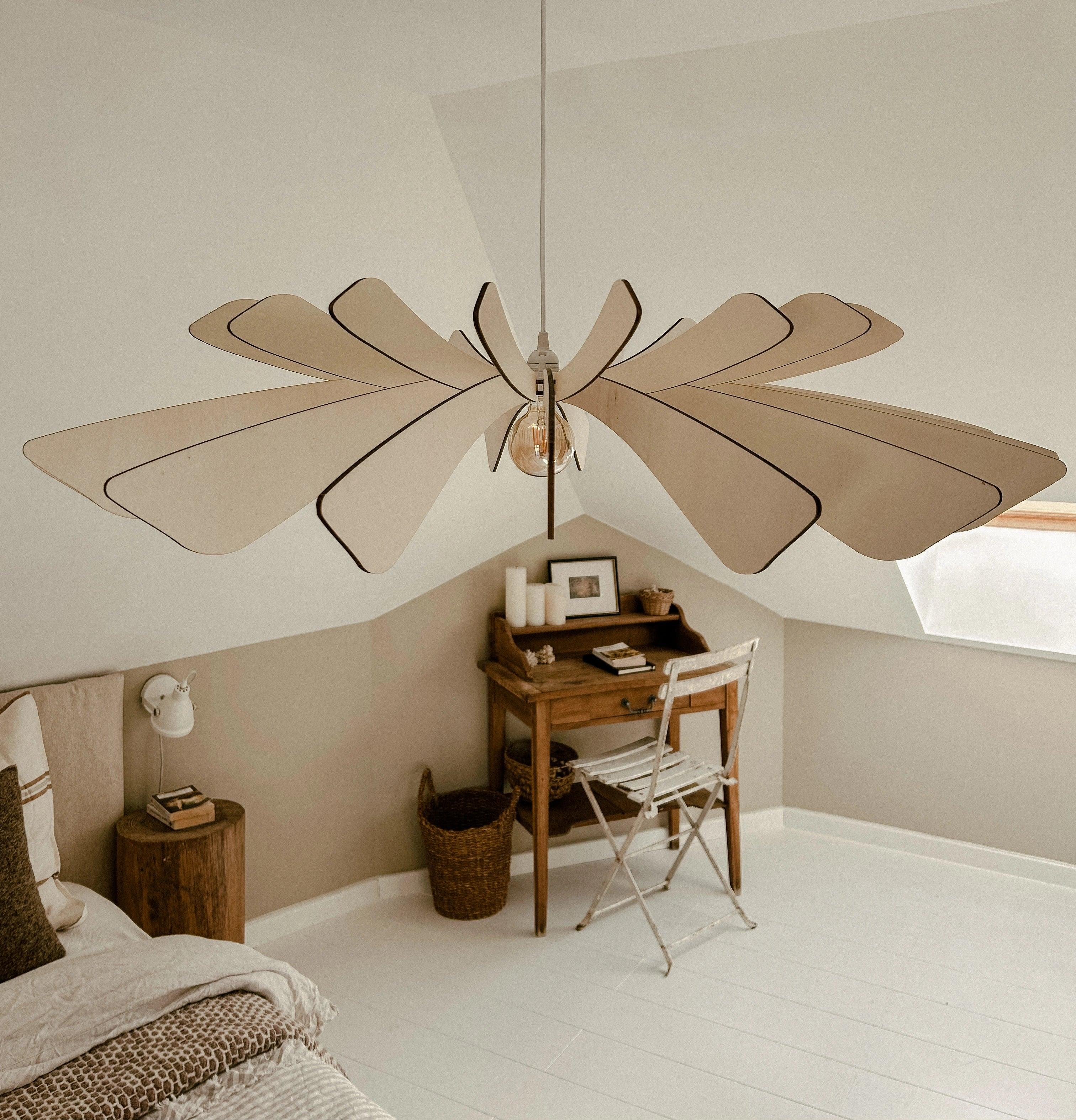 Aurora Pendant Light Wood 120cm