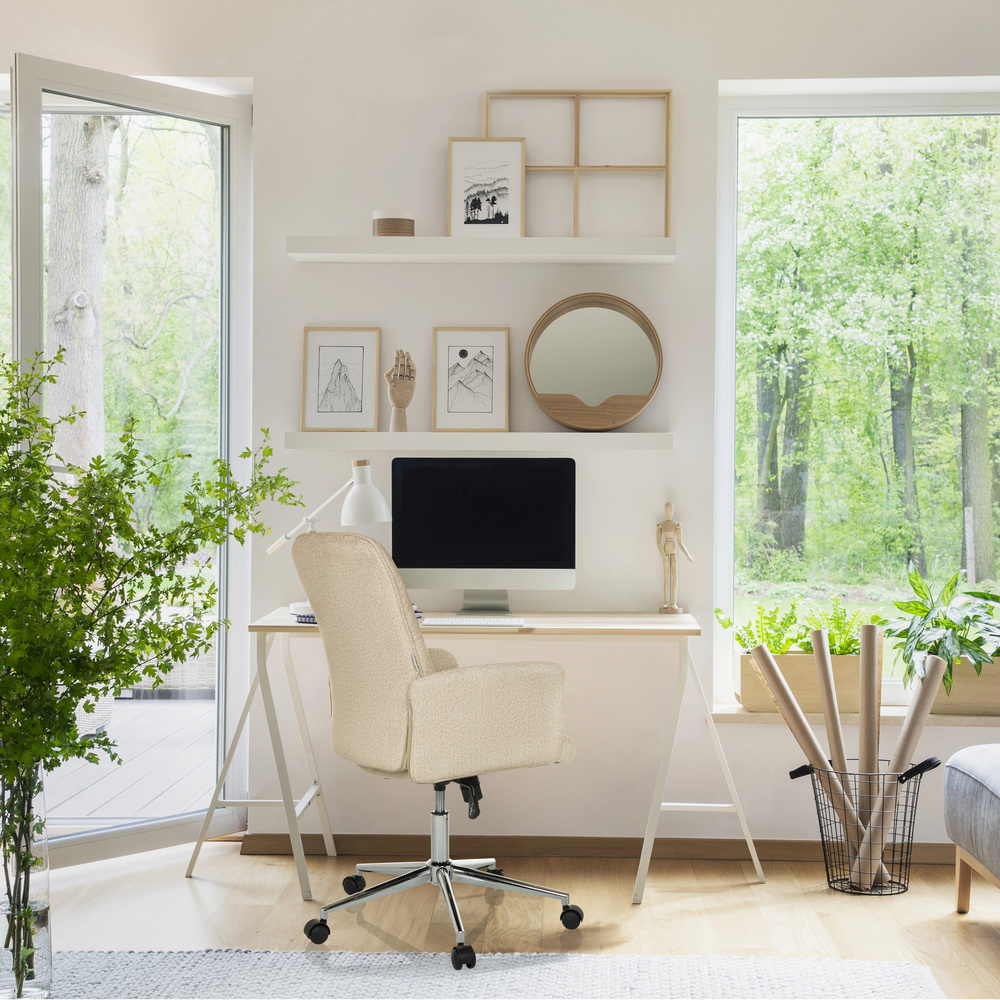 SOLAO 400 Swivel office chair with casters Beige