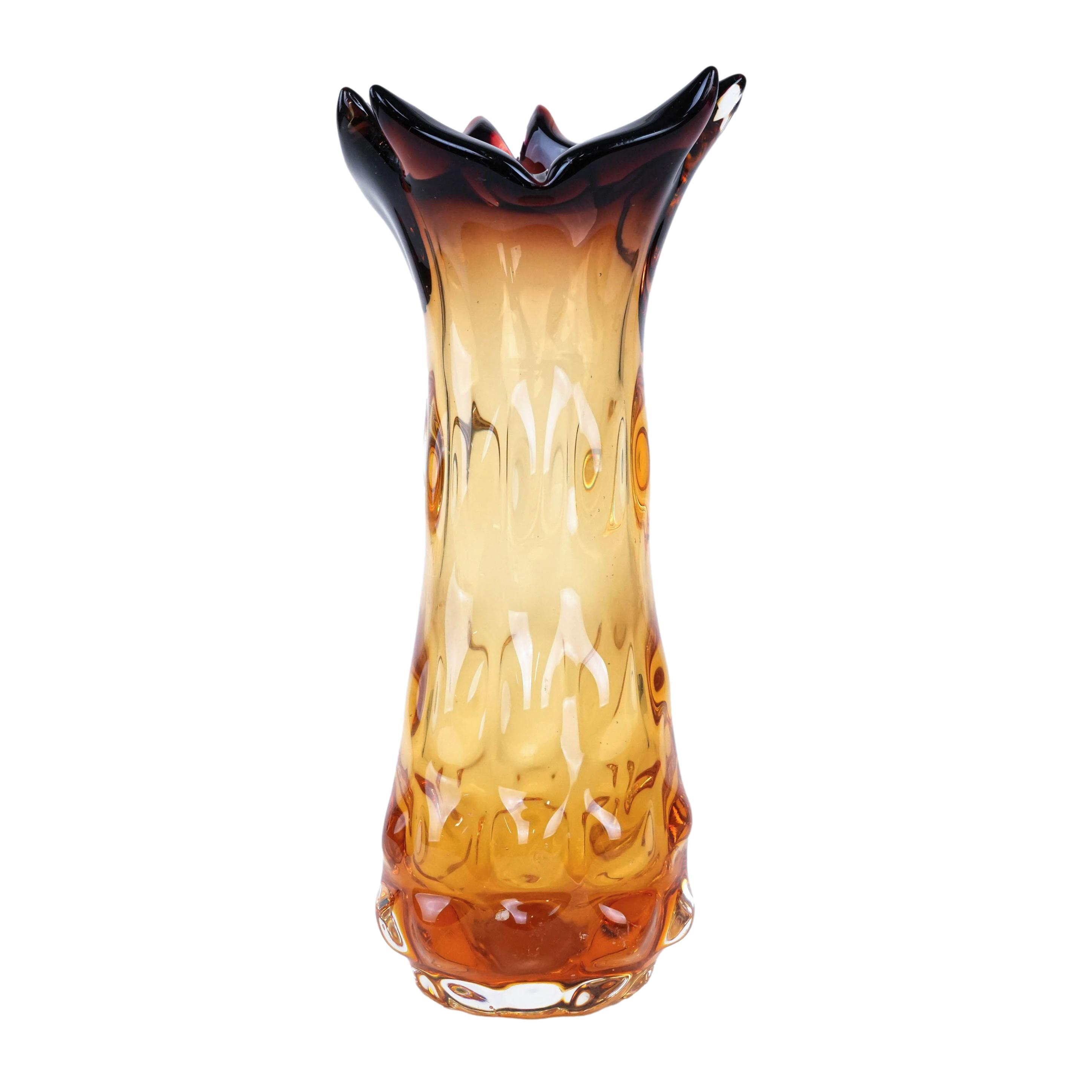 Glass vase Murano glass Transparent 1960s