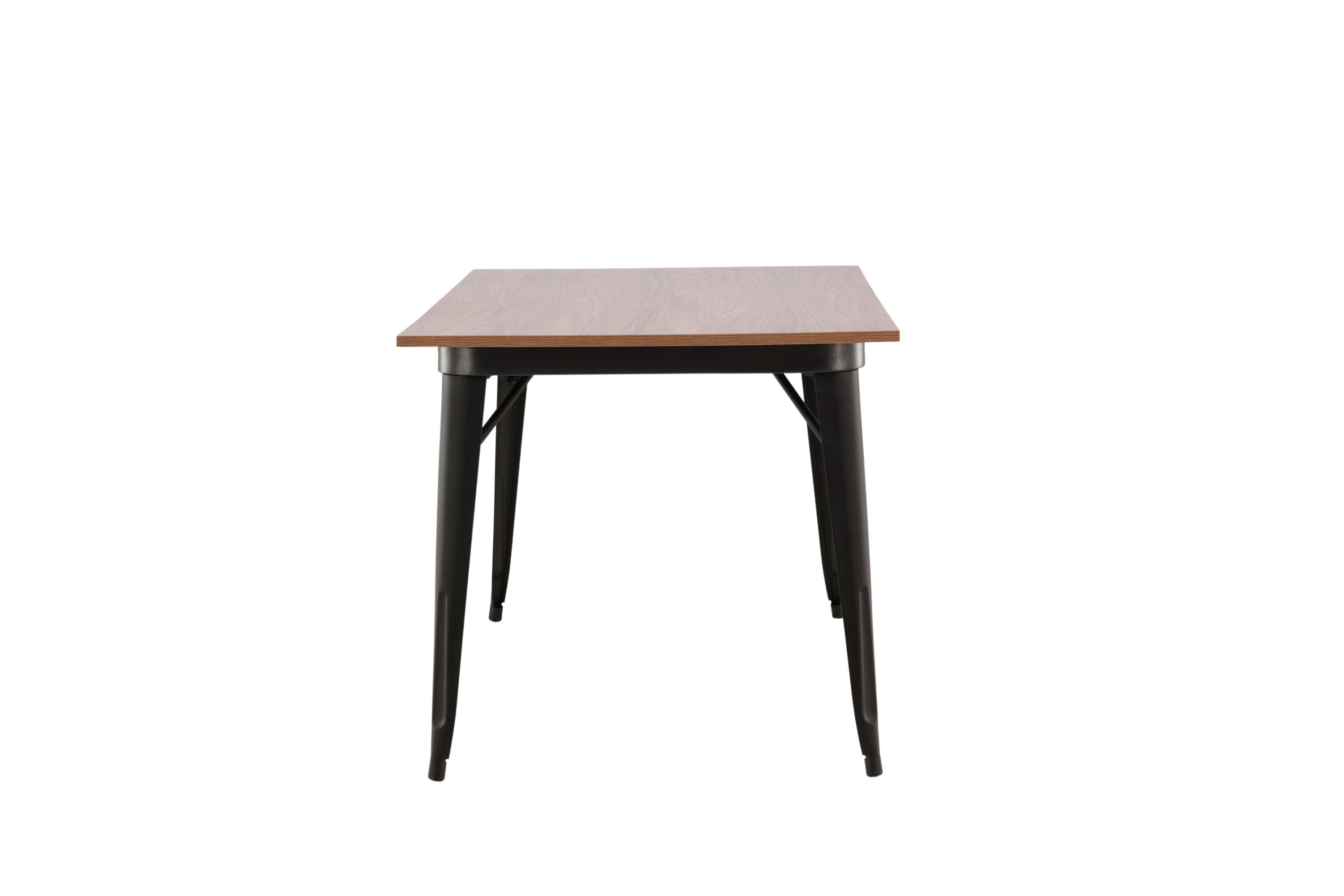 Tempe  Esstisch MDF Schwarz/Nussbaum