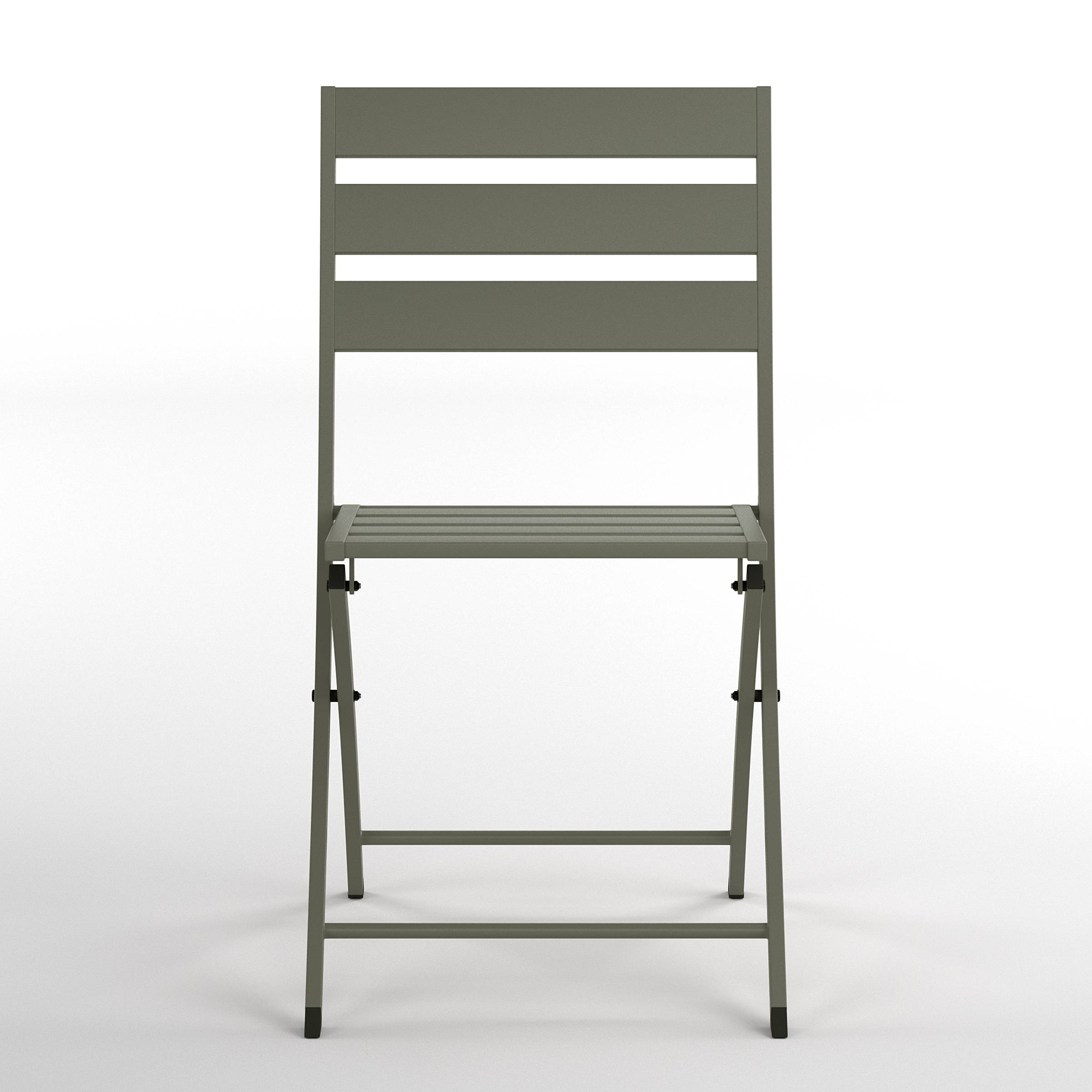 Folding chair Kovo set of 2 steel sage