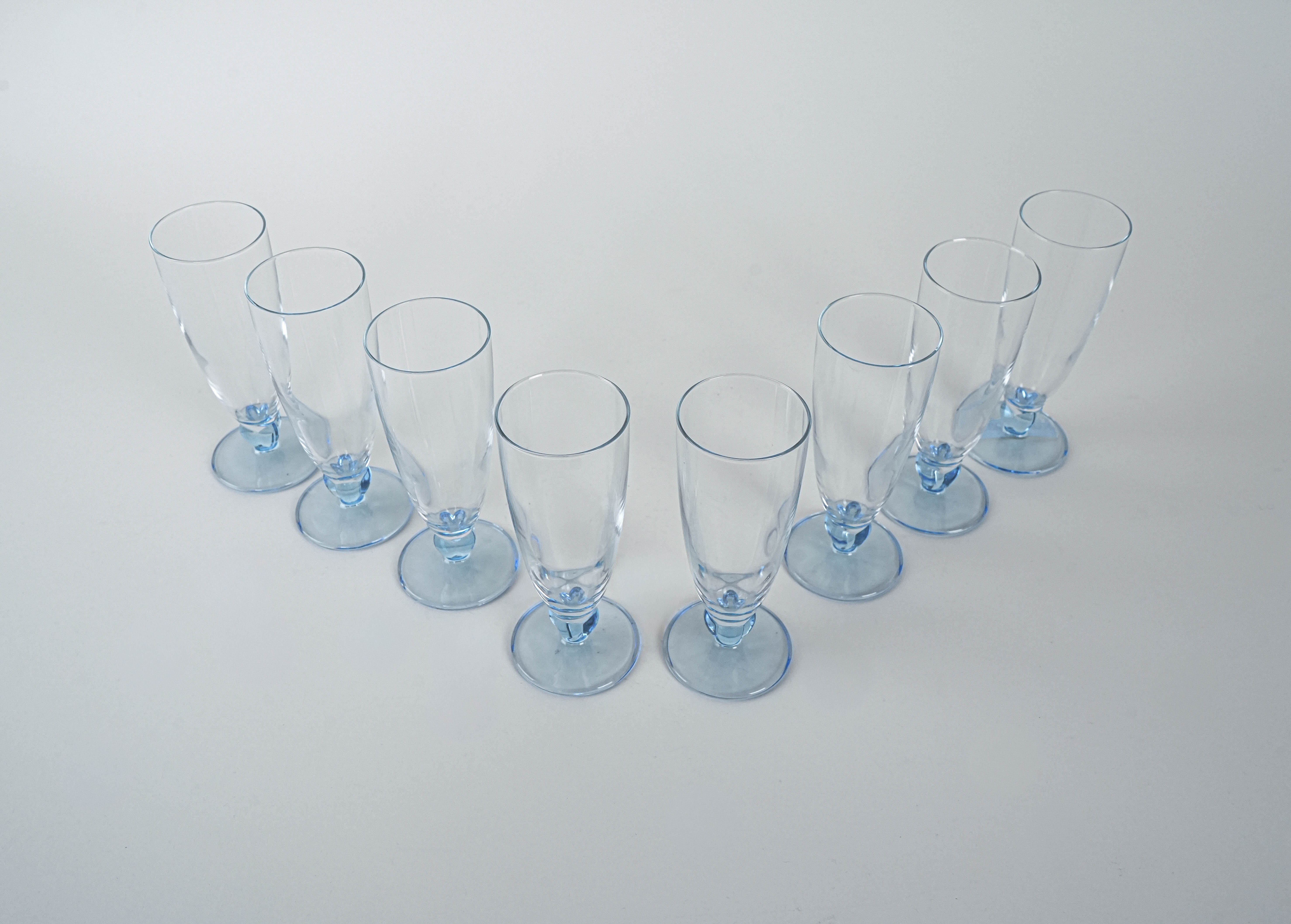 Sekttulpen-Set Transparent 1980er Jahre