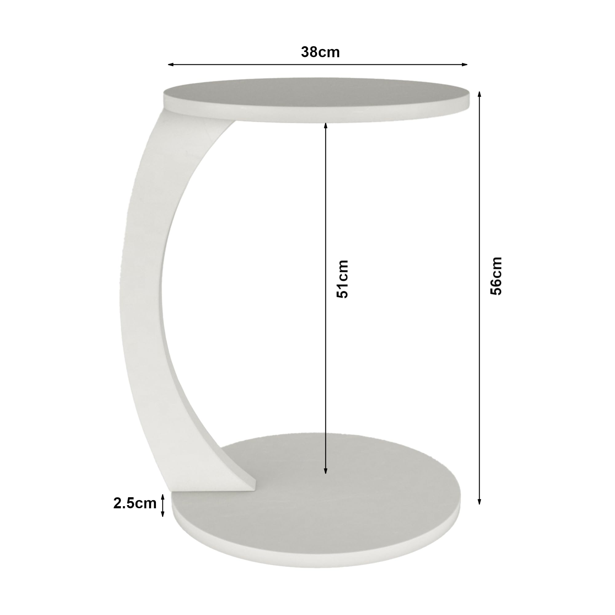 Holeby Beistelltisch Holz Weiß 