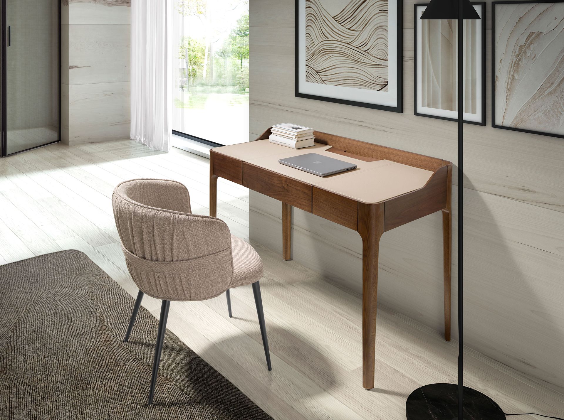 Sedia da pranzo tessuto beige