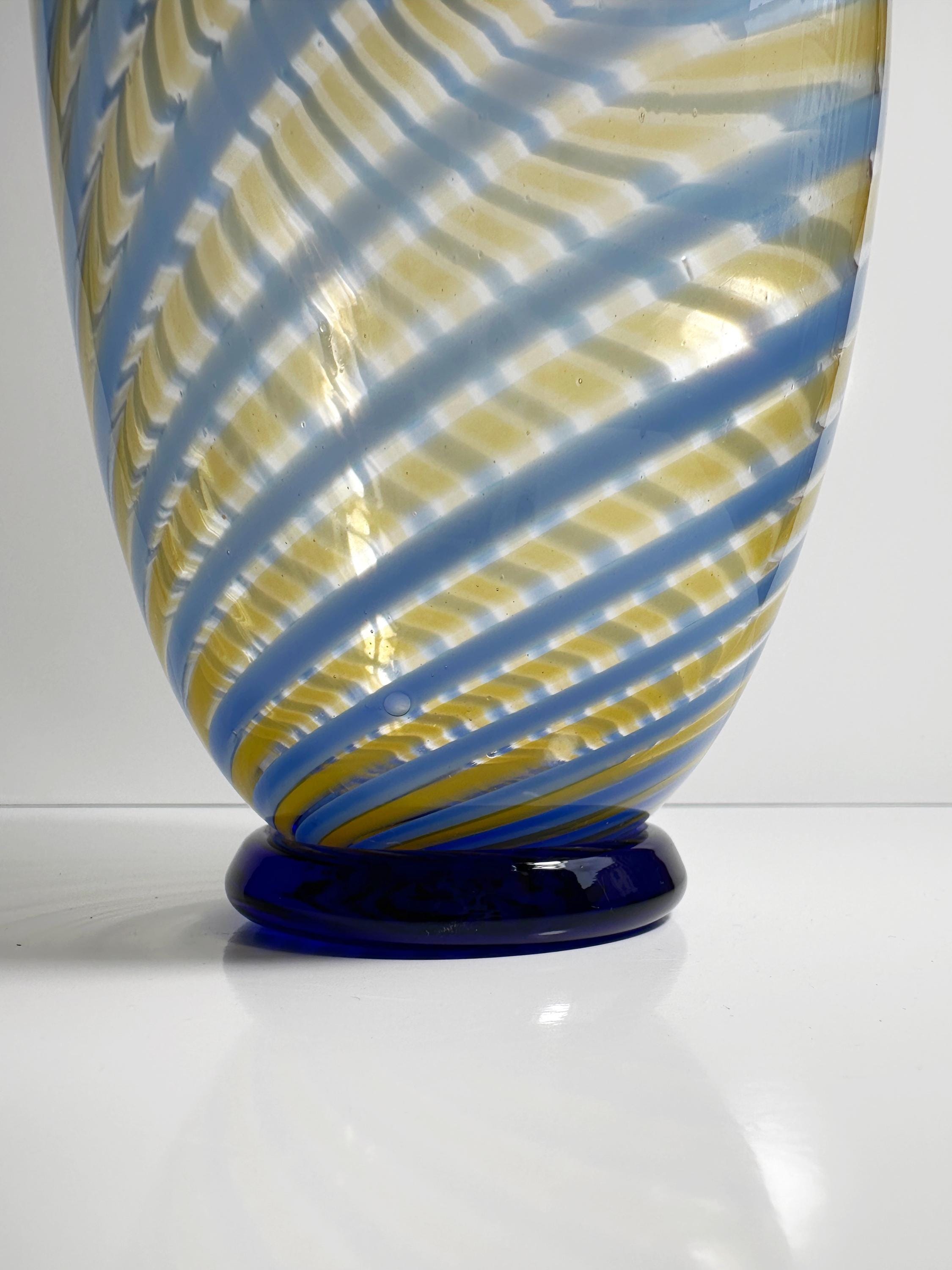 Vintage Vase Muranoglas Mehrfarbig 1950er Jahre