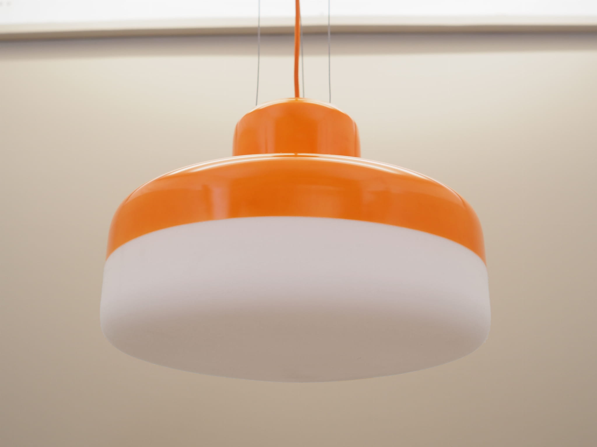 Pendant lamp glass orange 2000s