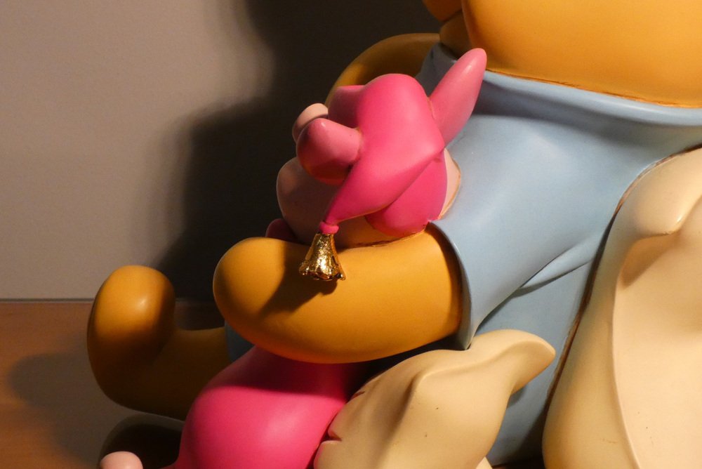  Figur Winnie Puuh & Ferkel Kunstharz Keramik 2000er Jahre
