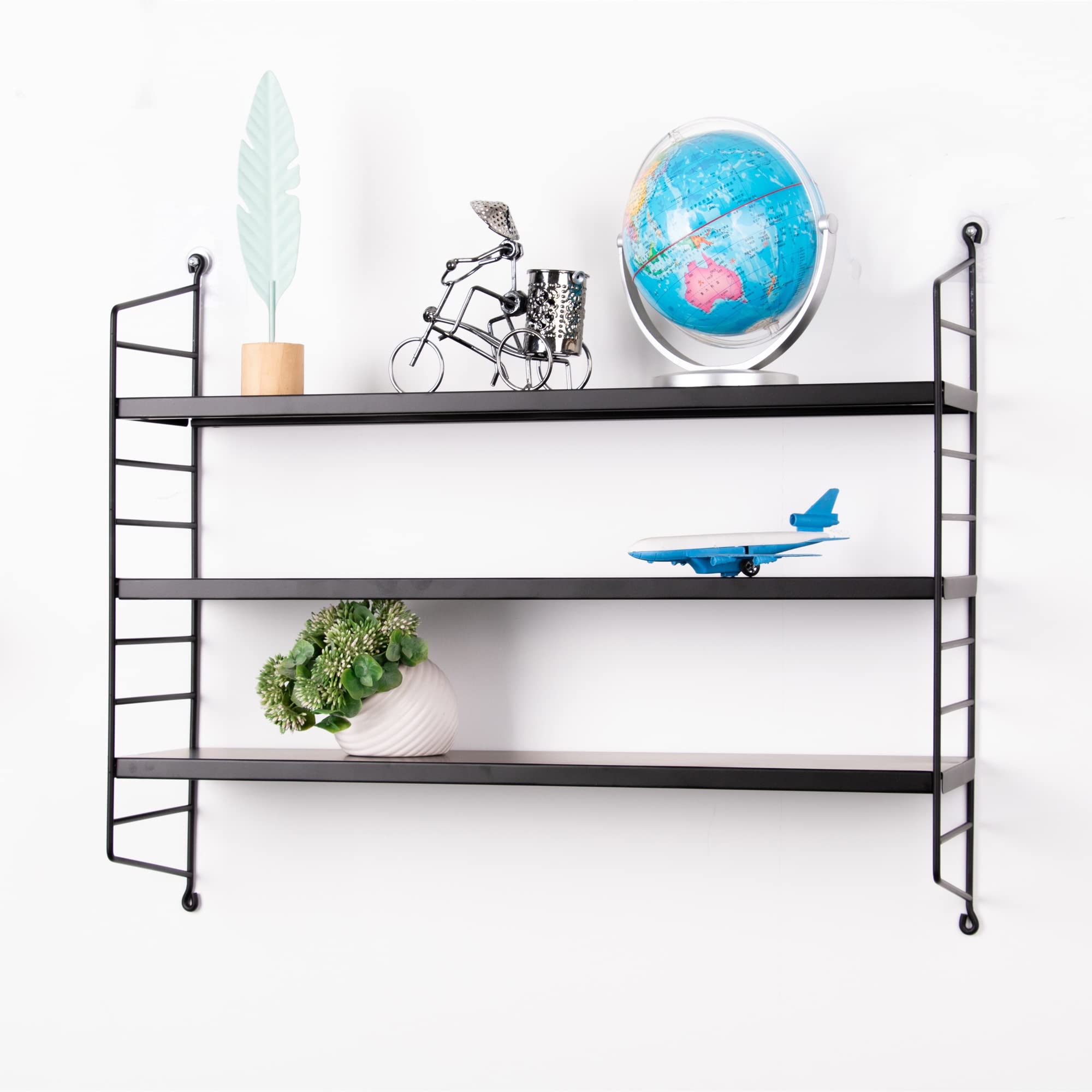 Modulares Wandregal Stahl Schwarz