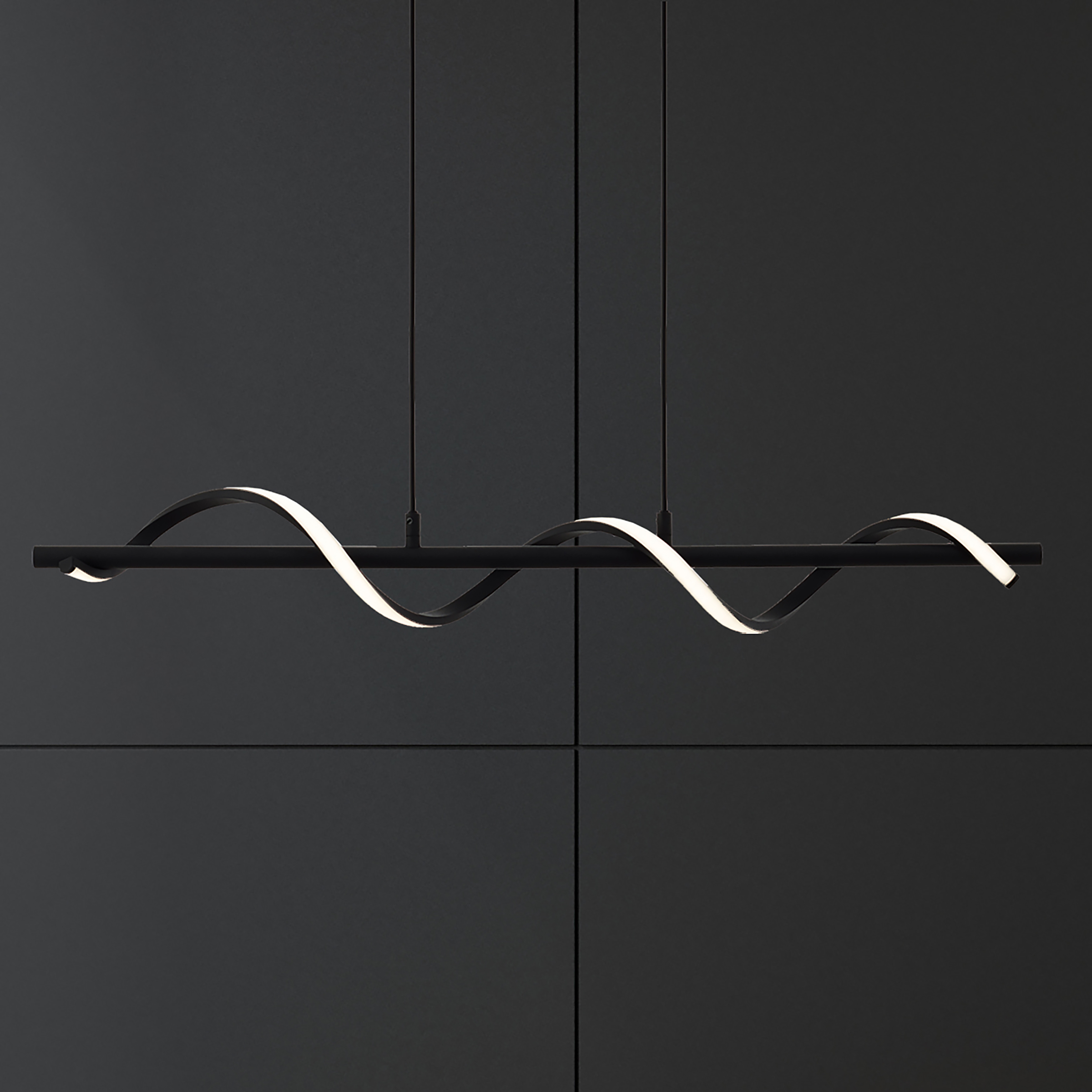 1-Flammig Eunice LED-Pendelleuchte Silikon Stahl