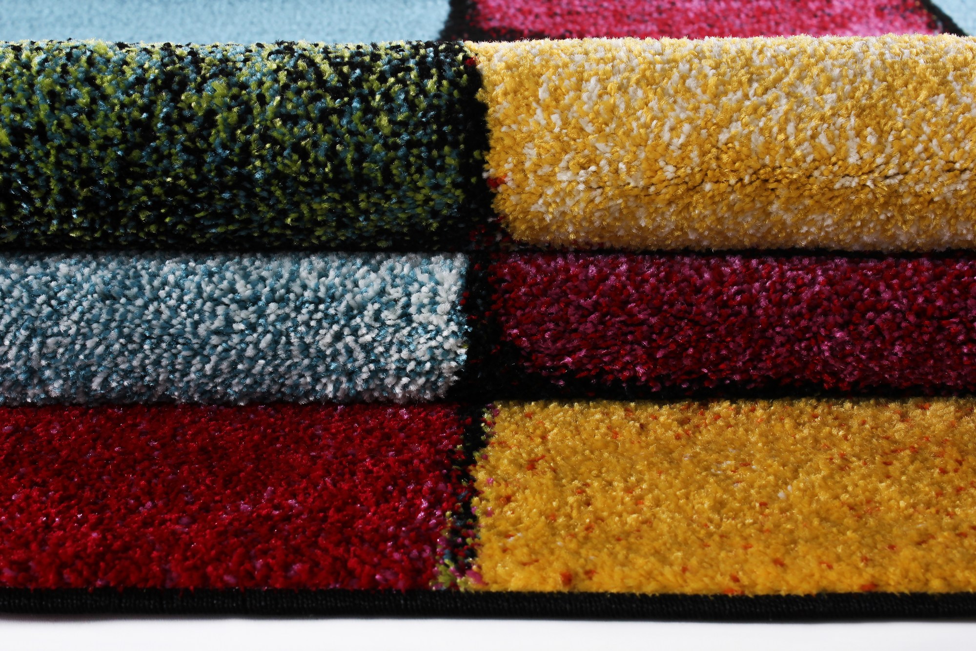 Colorful Square Carpet Multicolored