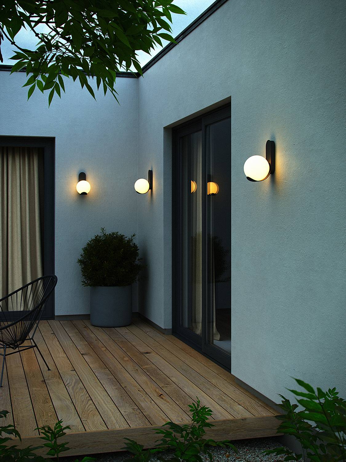 Wall lamp Dalius Plastic Black 1-light