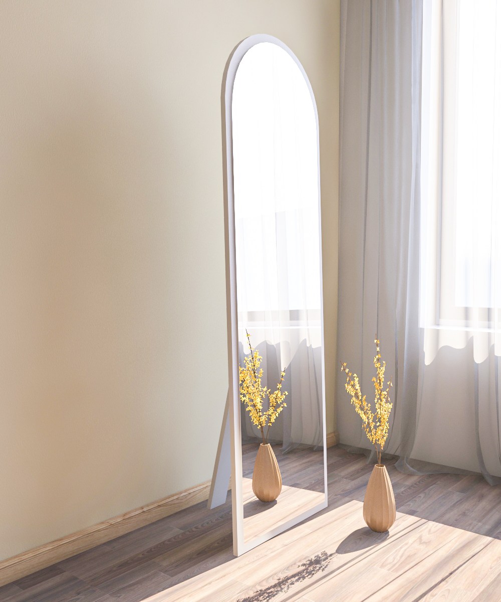 Emma Freestanding Mirror White 50cm x 160cm