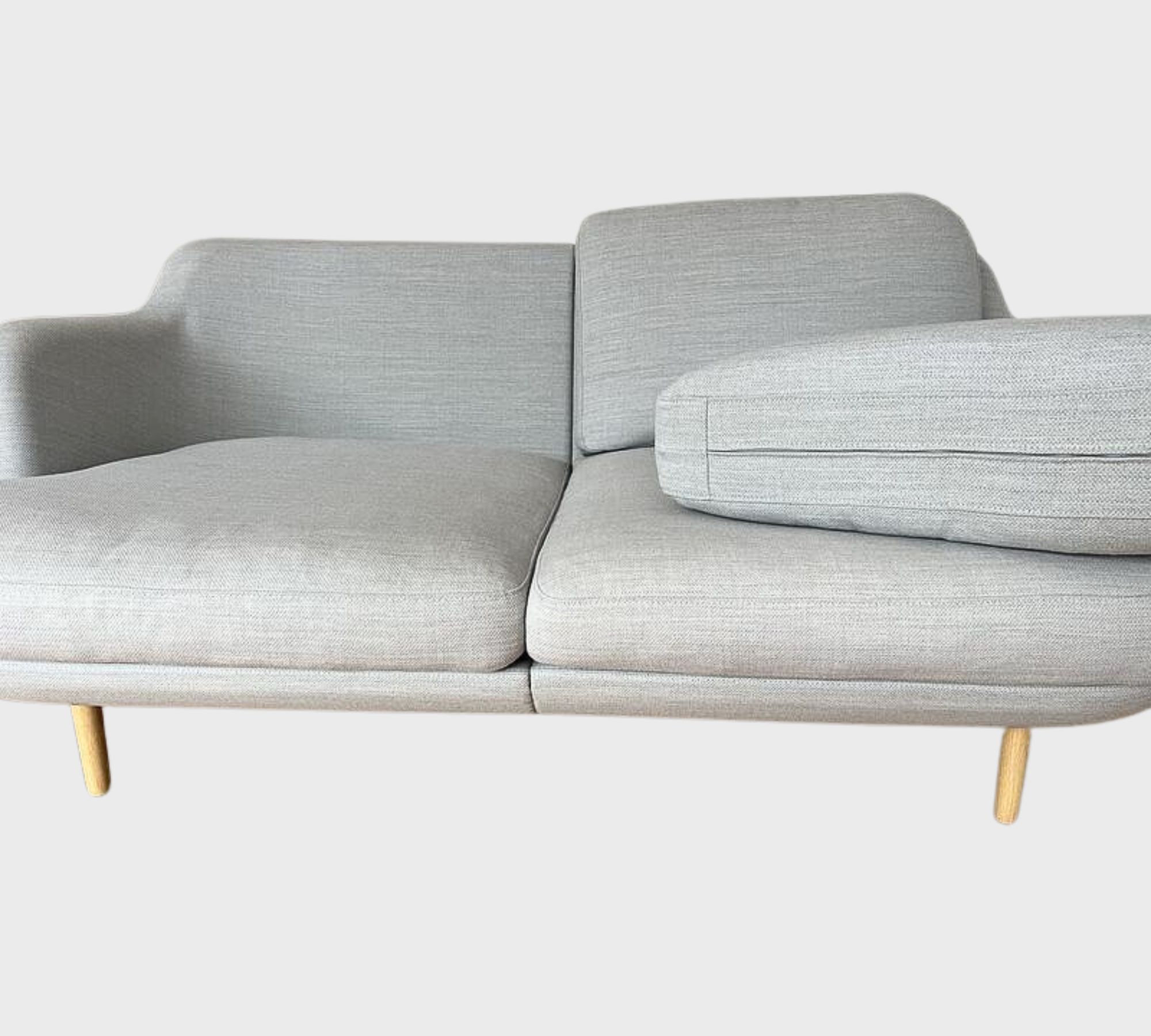2x Lune JH200 Sofa 2-Sitzer Wolle Grau