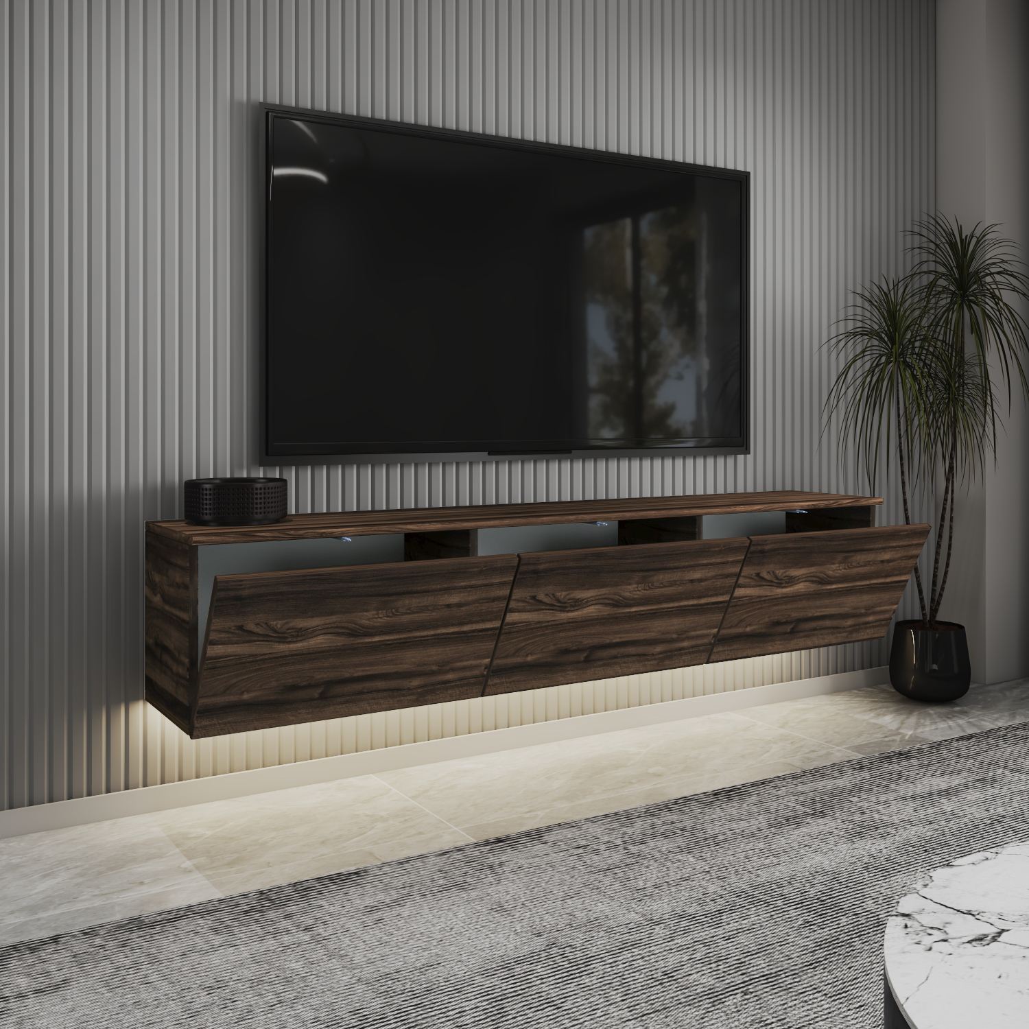 Neon TV Stand Chestnut