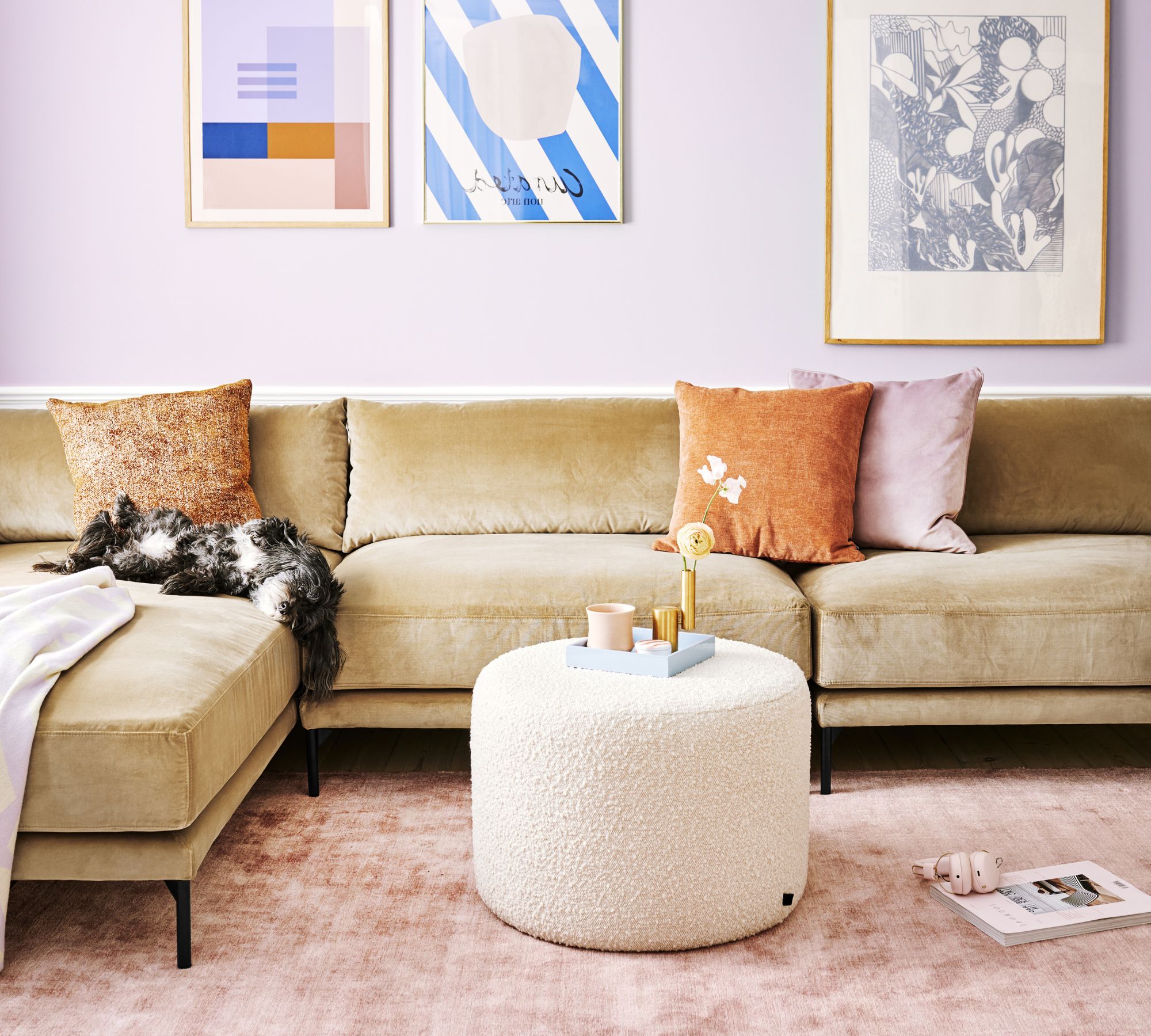 Vincent 1-Sitzer Modul Velour Matt Beige