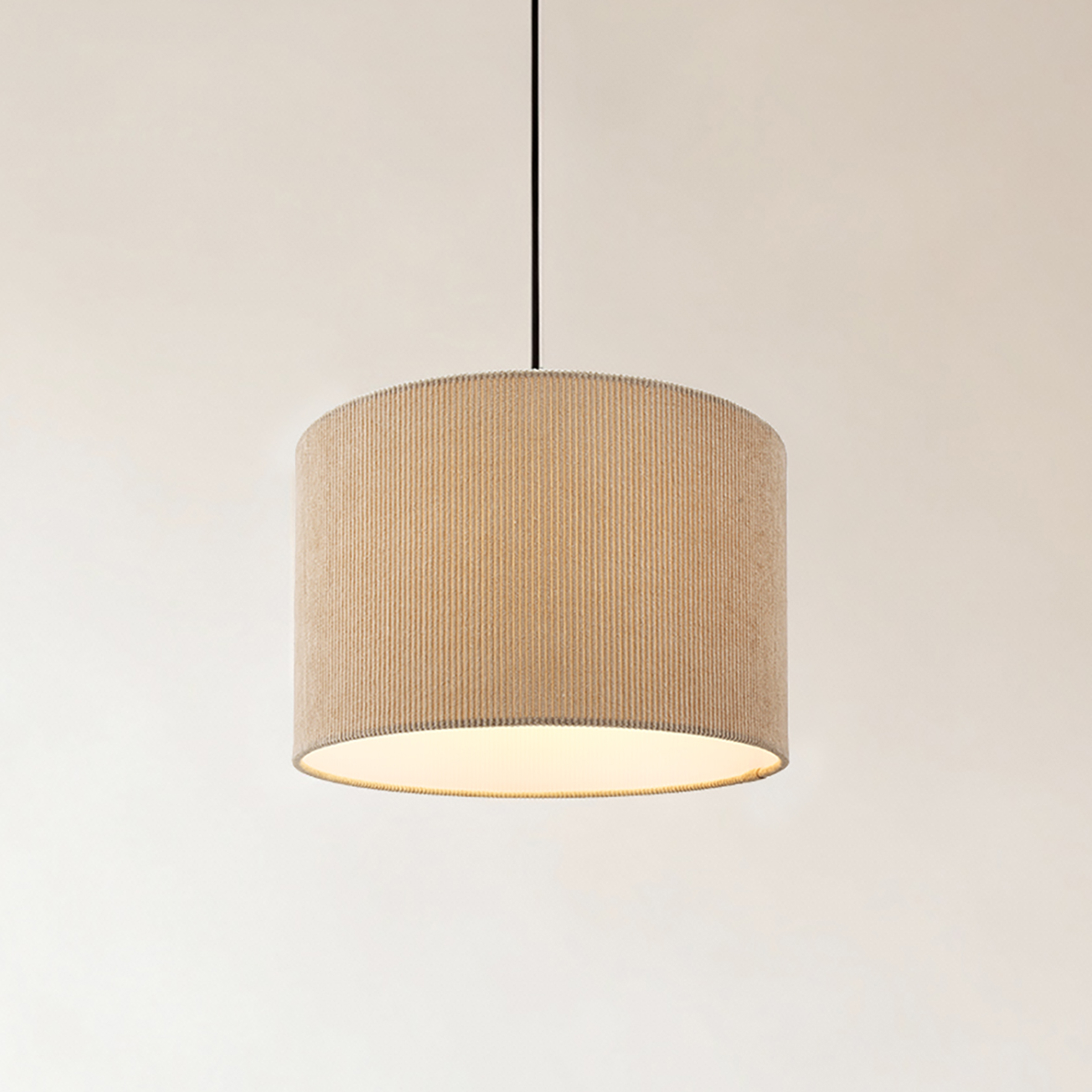 Coning Pendelleuchte Gusseisen Samt Hellbraun