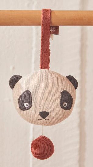 Panda Ciondolo Cotone Biologico Bianco