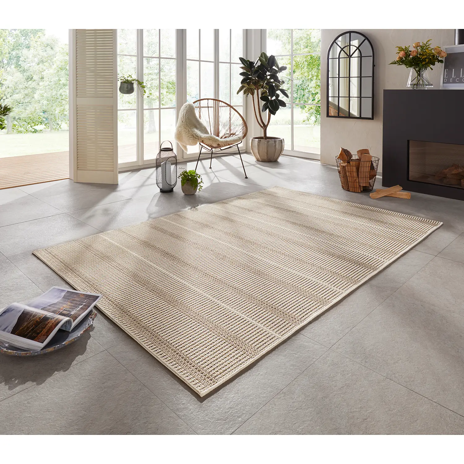 Laon In-/Outdoorteppich Beige