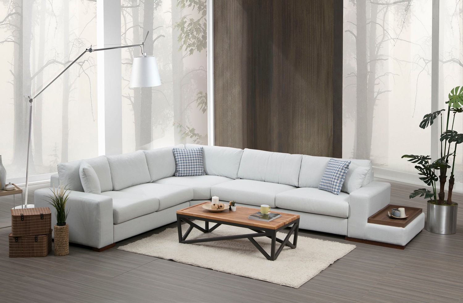 Modern corner sofa White