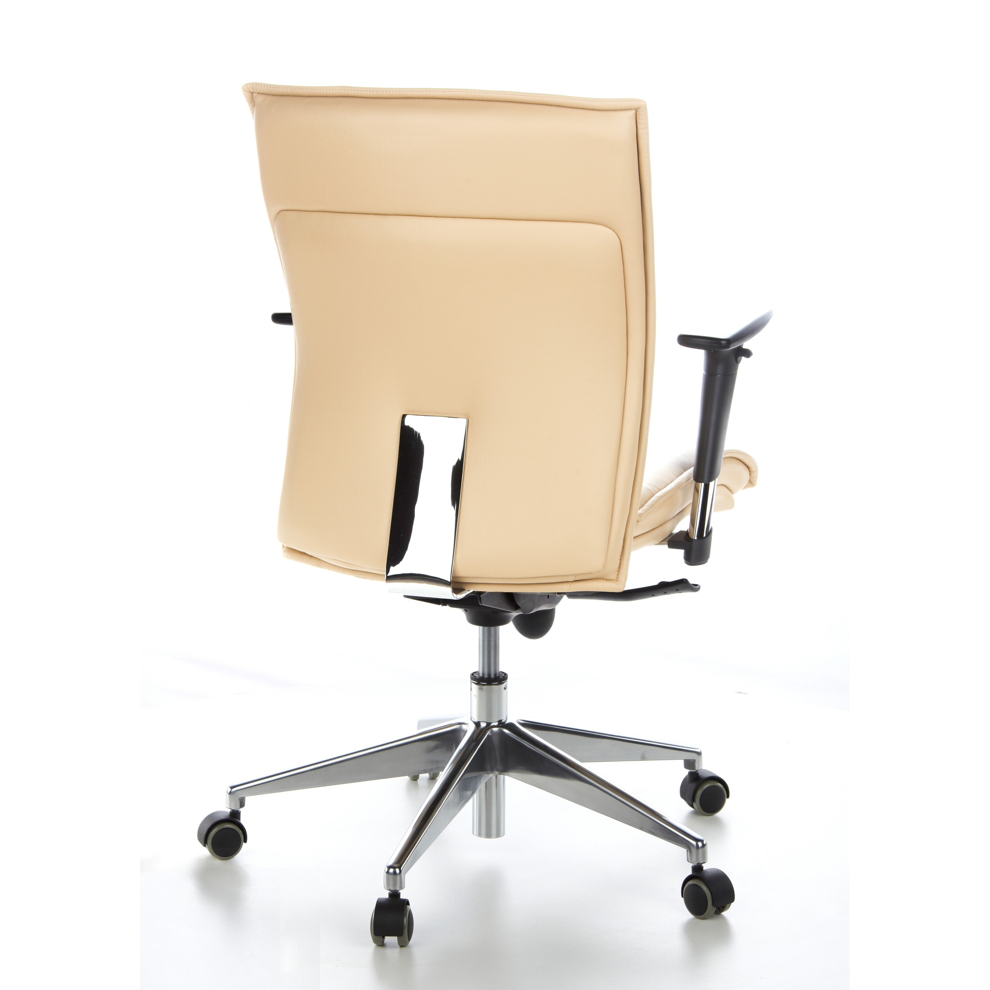 MURANO 10 Bürostuhl mit Rollen Leder Beige