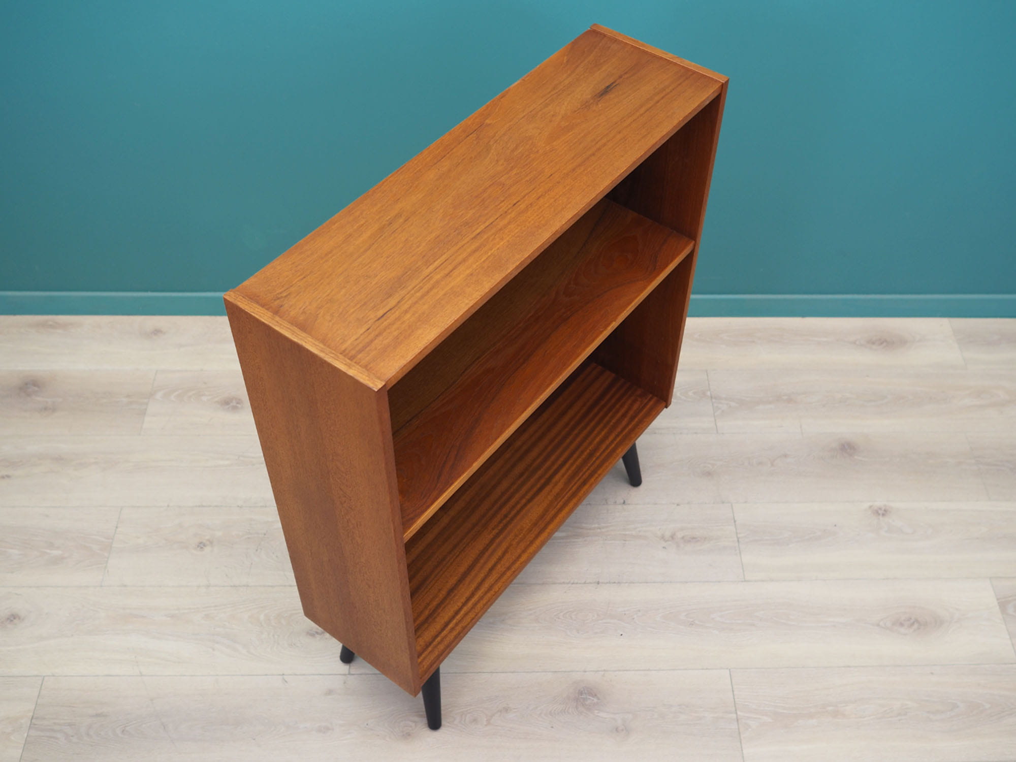 Vintage Bookshelf Teak Wood Brown 1970s