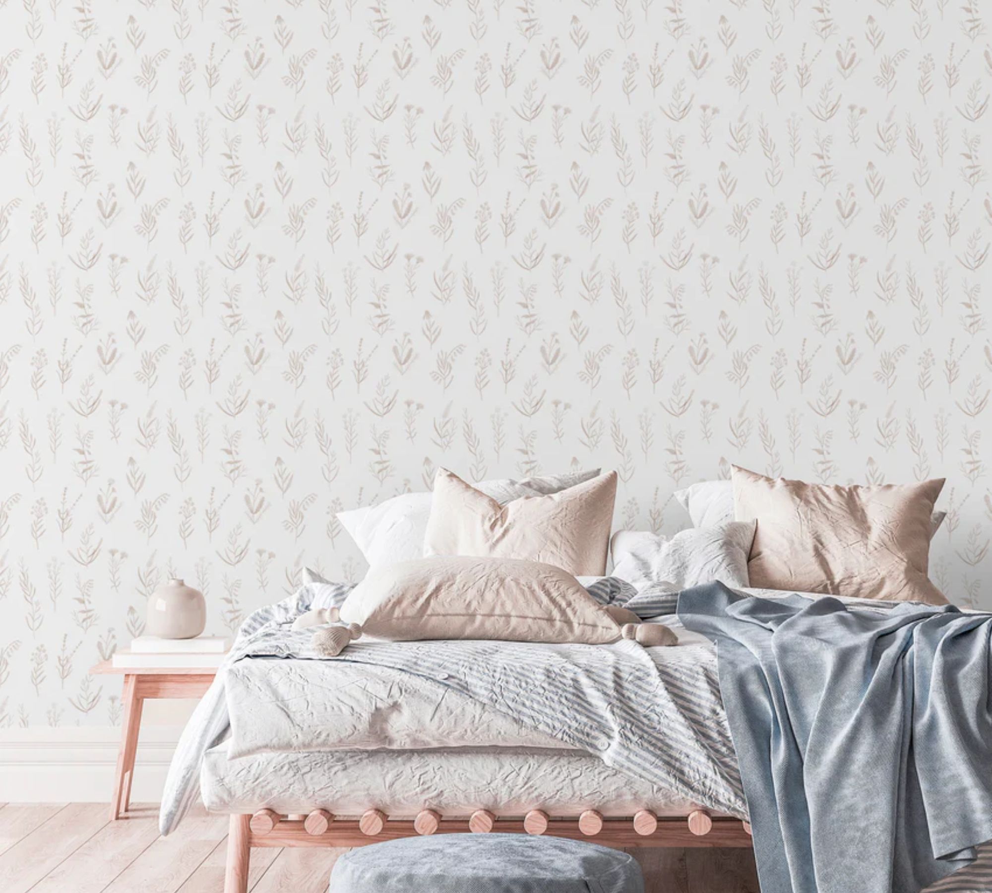 Enola Tapete Papier Textil Beige