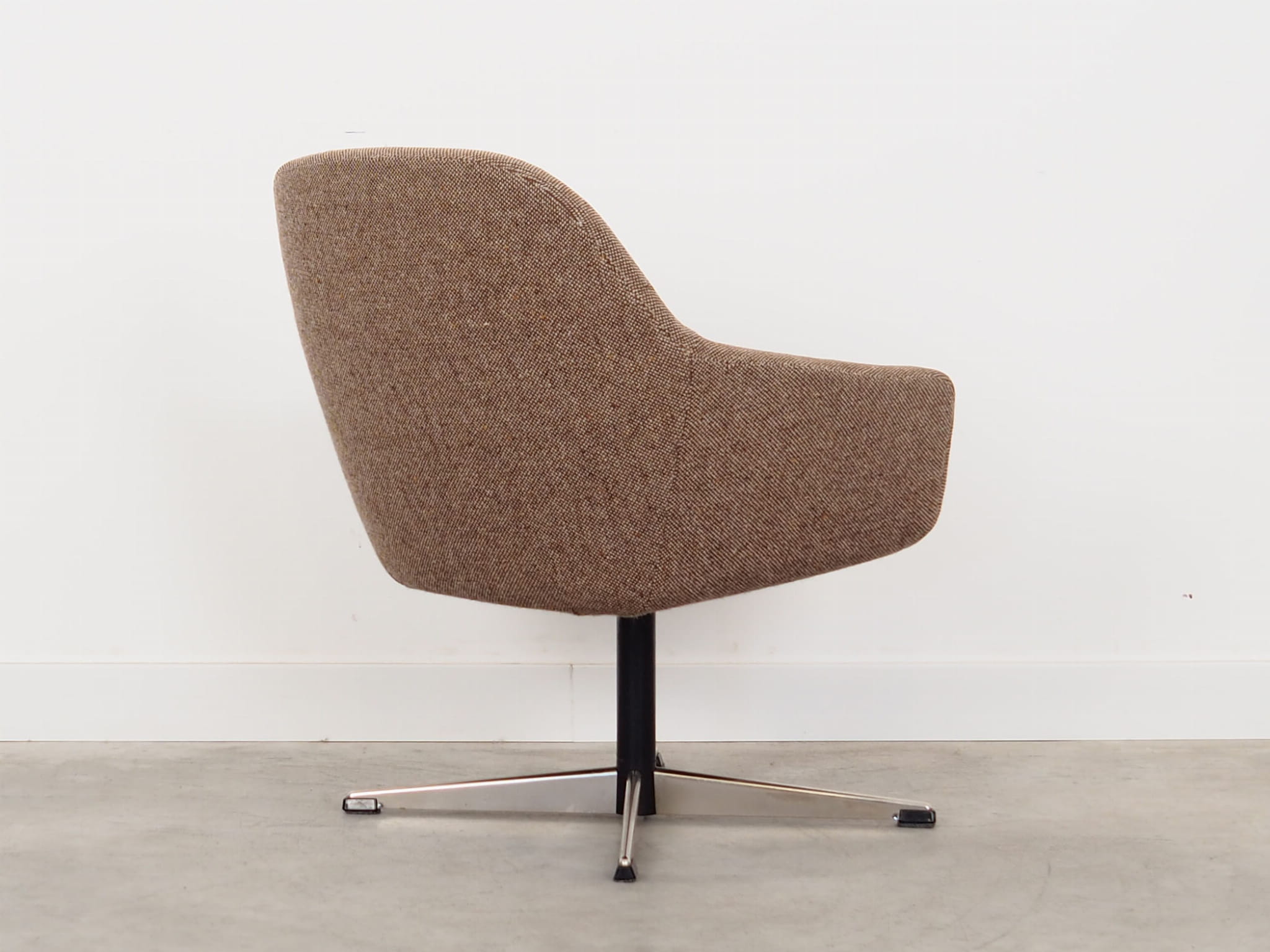 Vintage chair metal textile brown 1970s