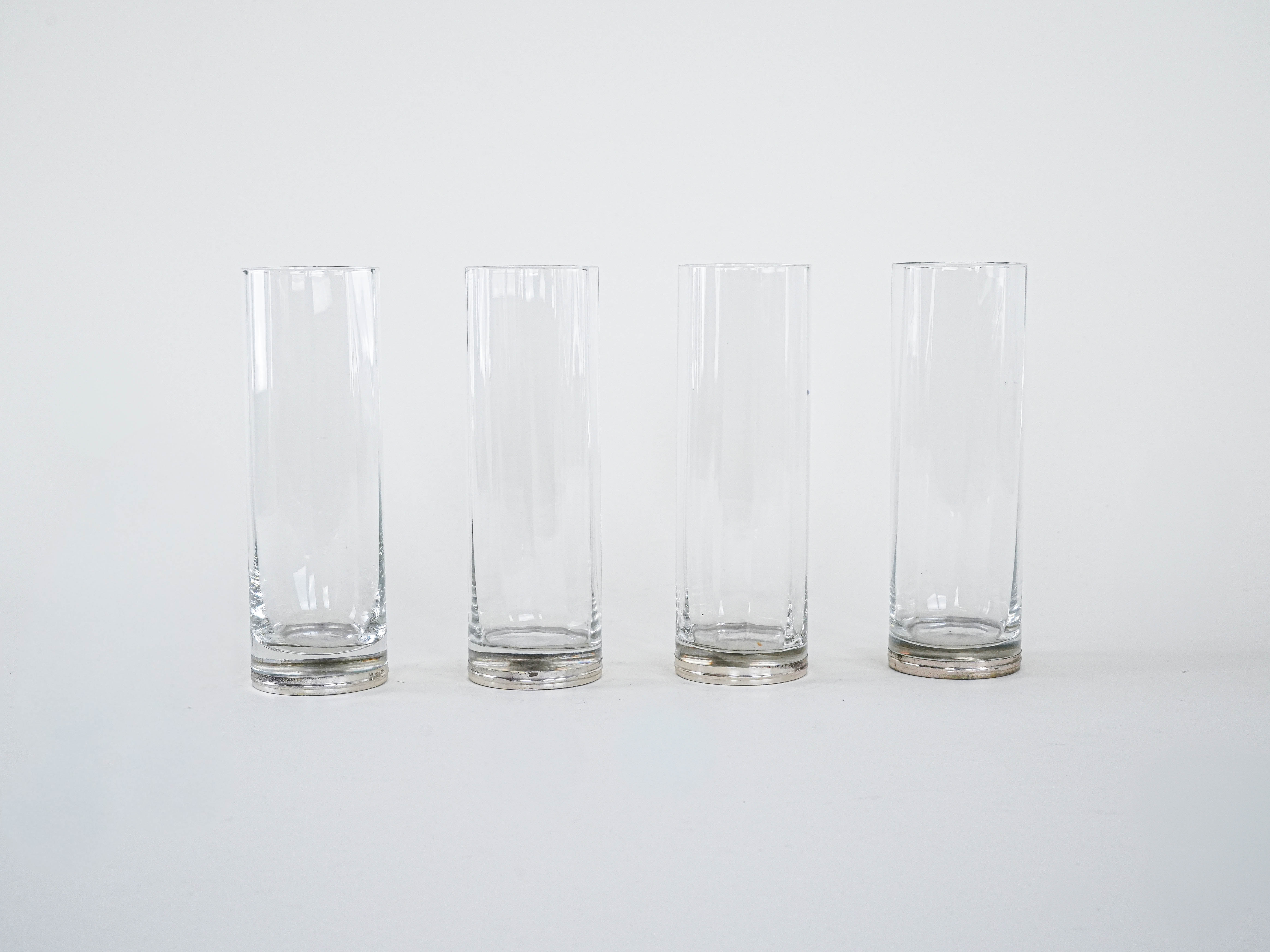 Glass set Hollywood Regency style 1970s