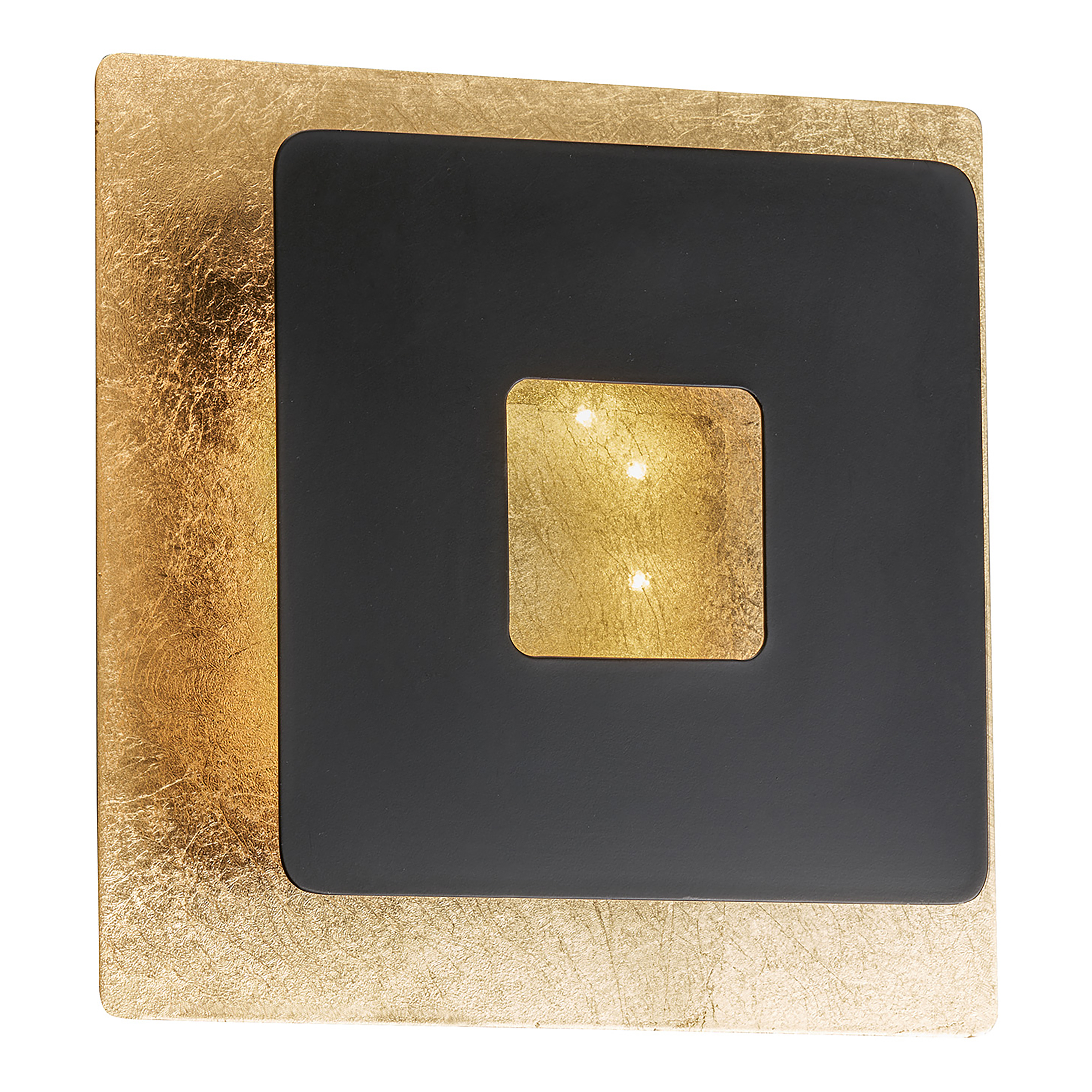 LED-Wandleuchte Hennes Eisen Schwarz Gold