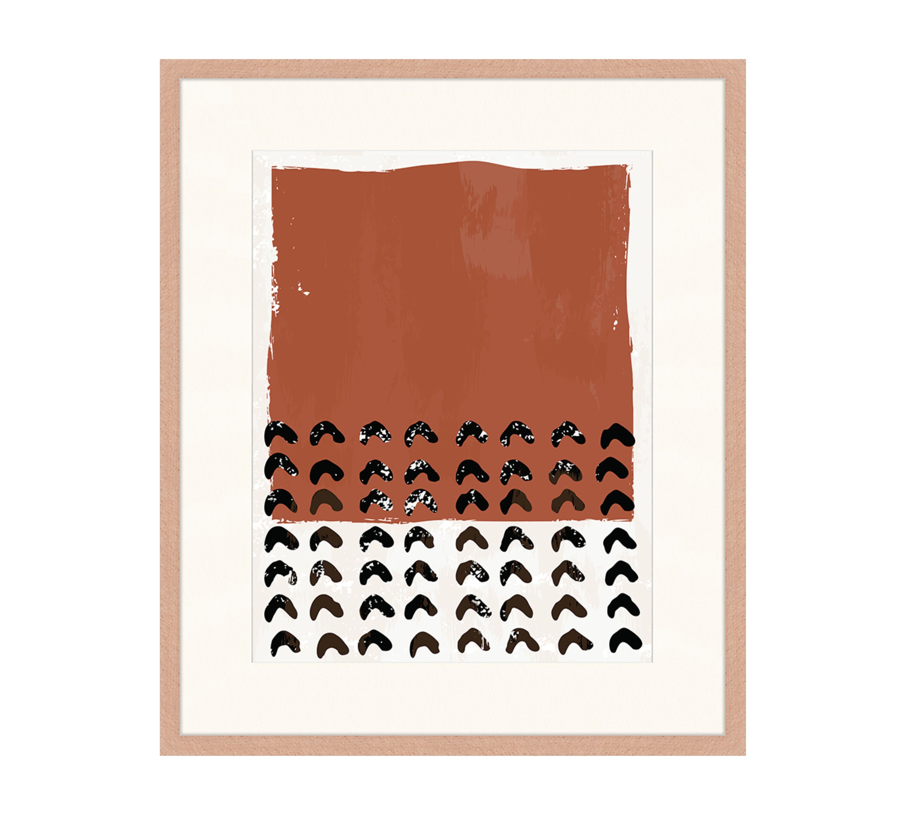 Modern Scandinavian Art Print with Frame Multicolored