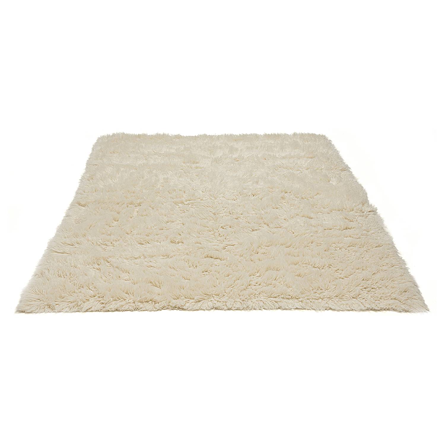 Wollteppich Flokos 1250 Schurwolle Cremeweiß 140 x 200 cm