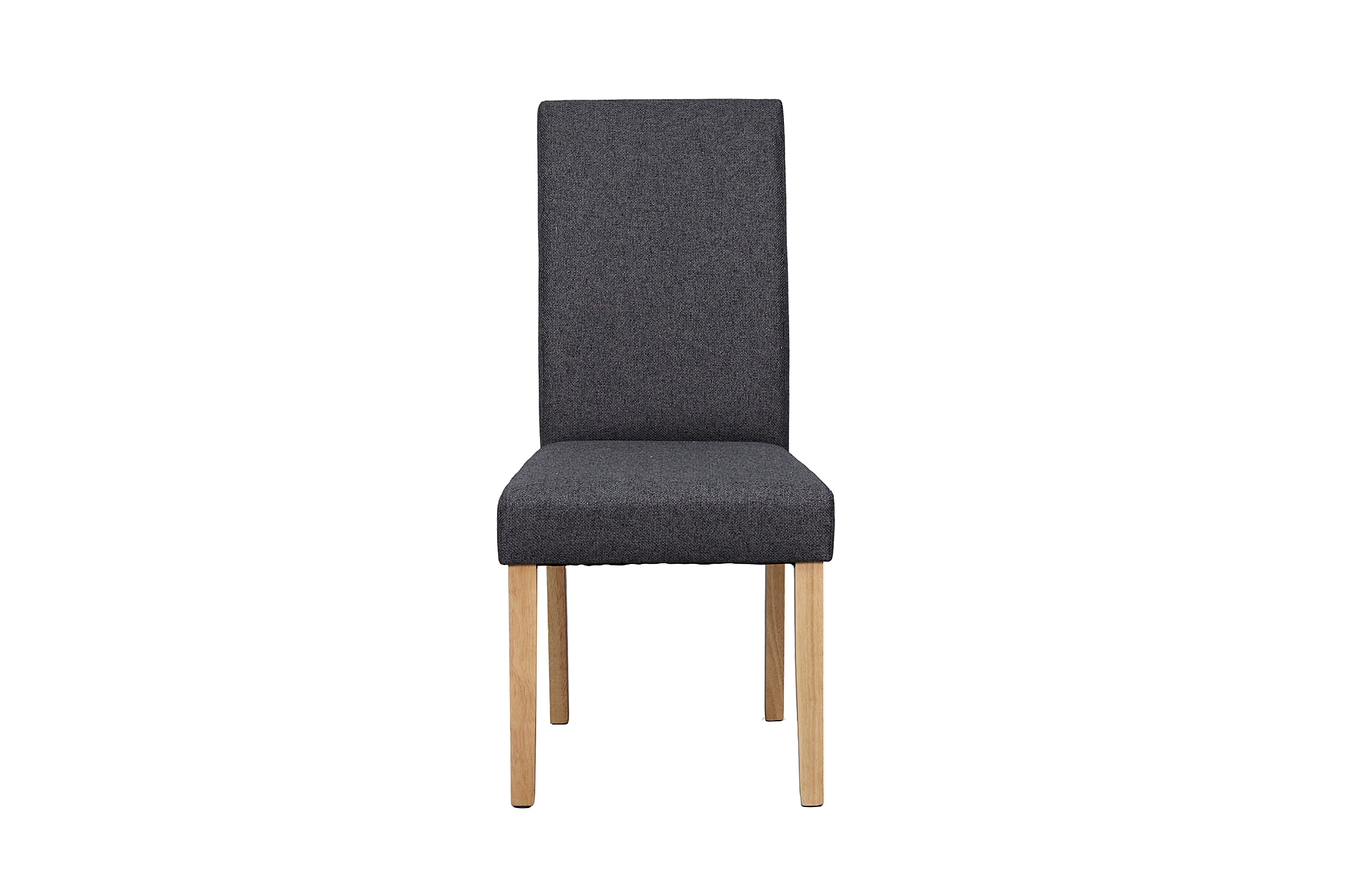 Dining chair Vaboa set of 2 solid oak anthracite
