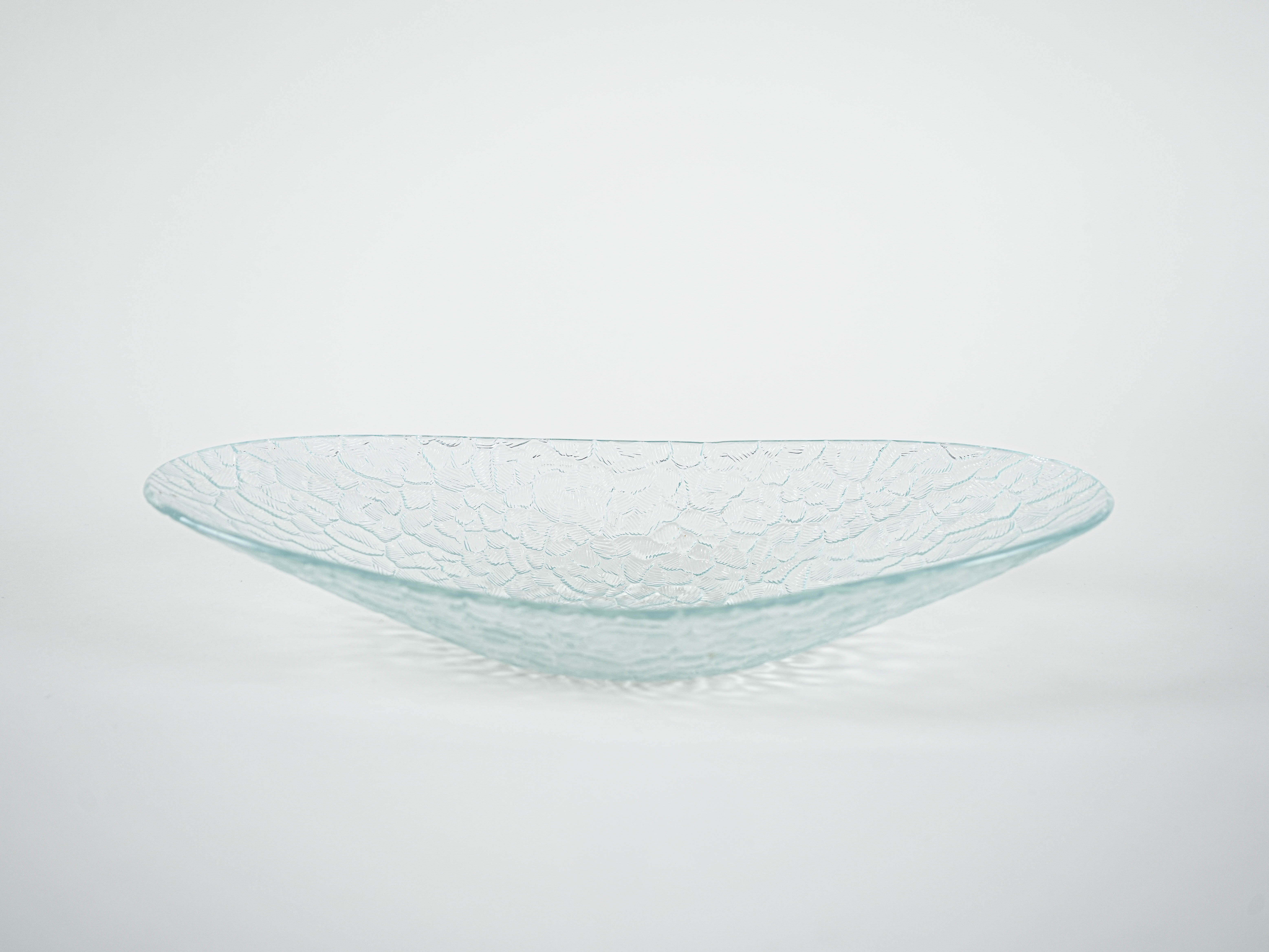 Glass serving platter 1970s