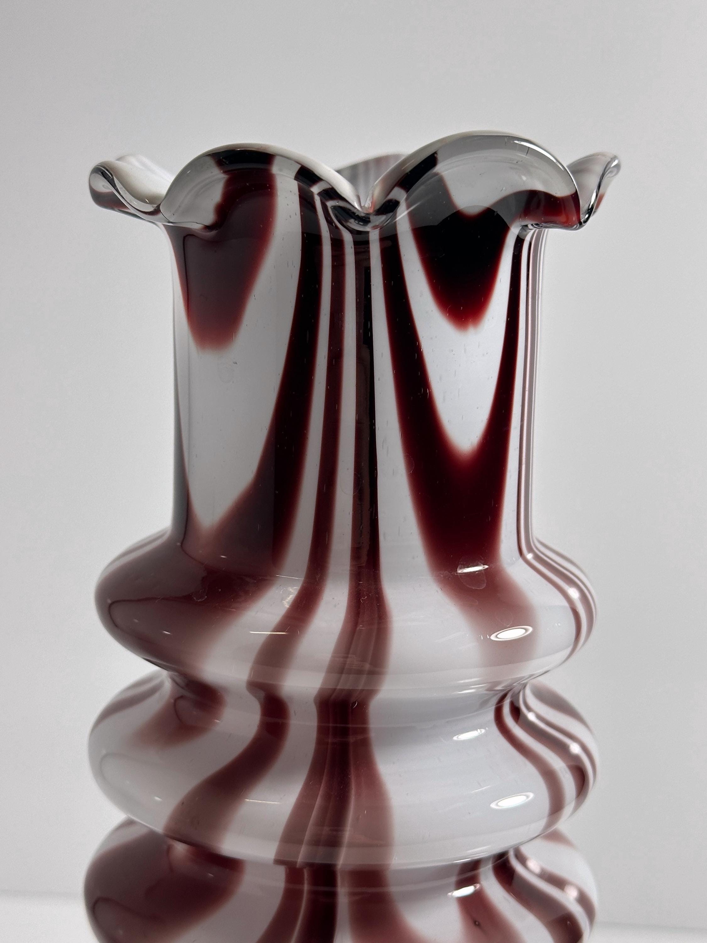 Vintage Vase Milchglas 1960er Jahre