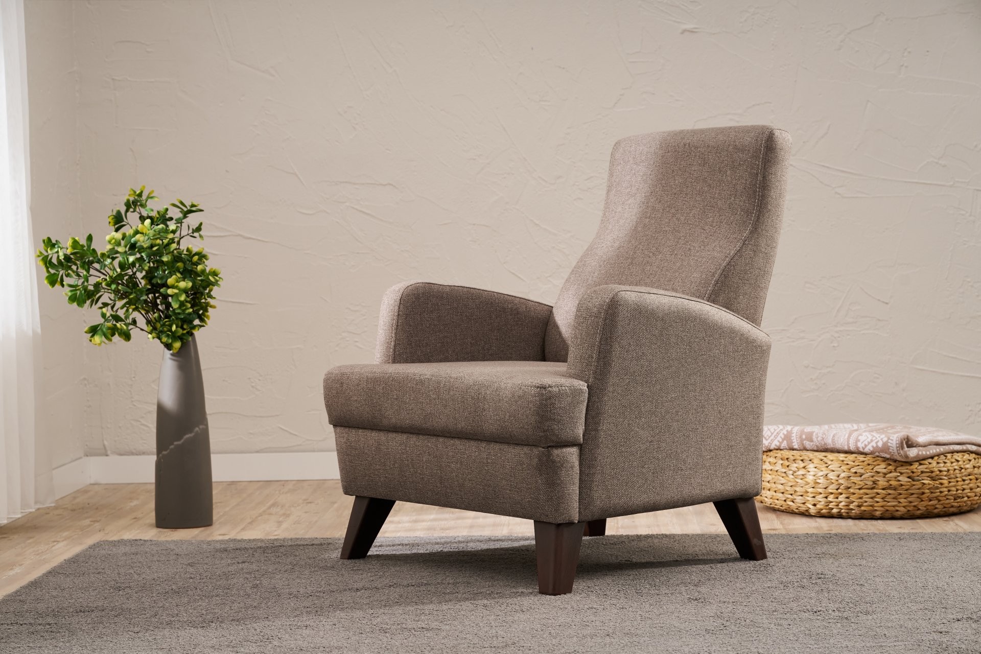 Aly armchair Brown